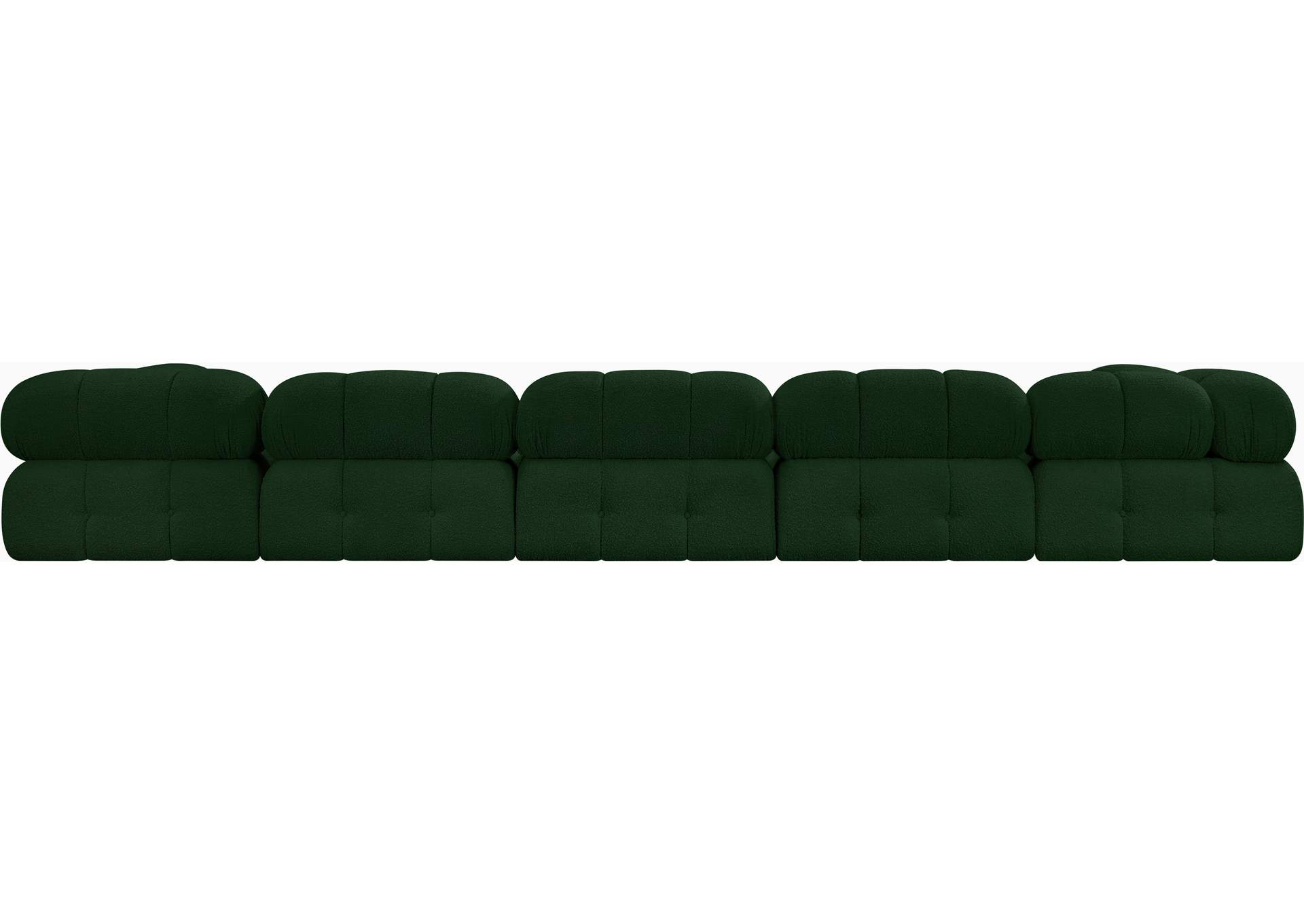 Ames Green Boucle Fabric Modular Sectional,Meridian Furniture
