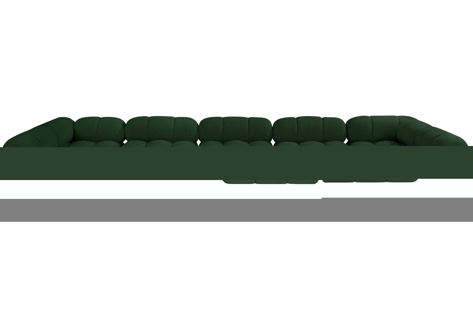 Ames Green Boucle Fabric Modular Sectional,Meridian Furniture