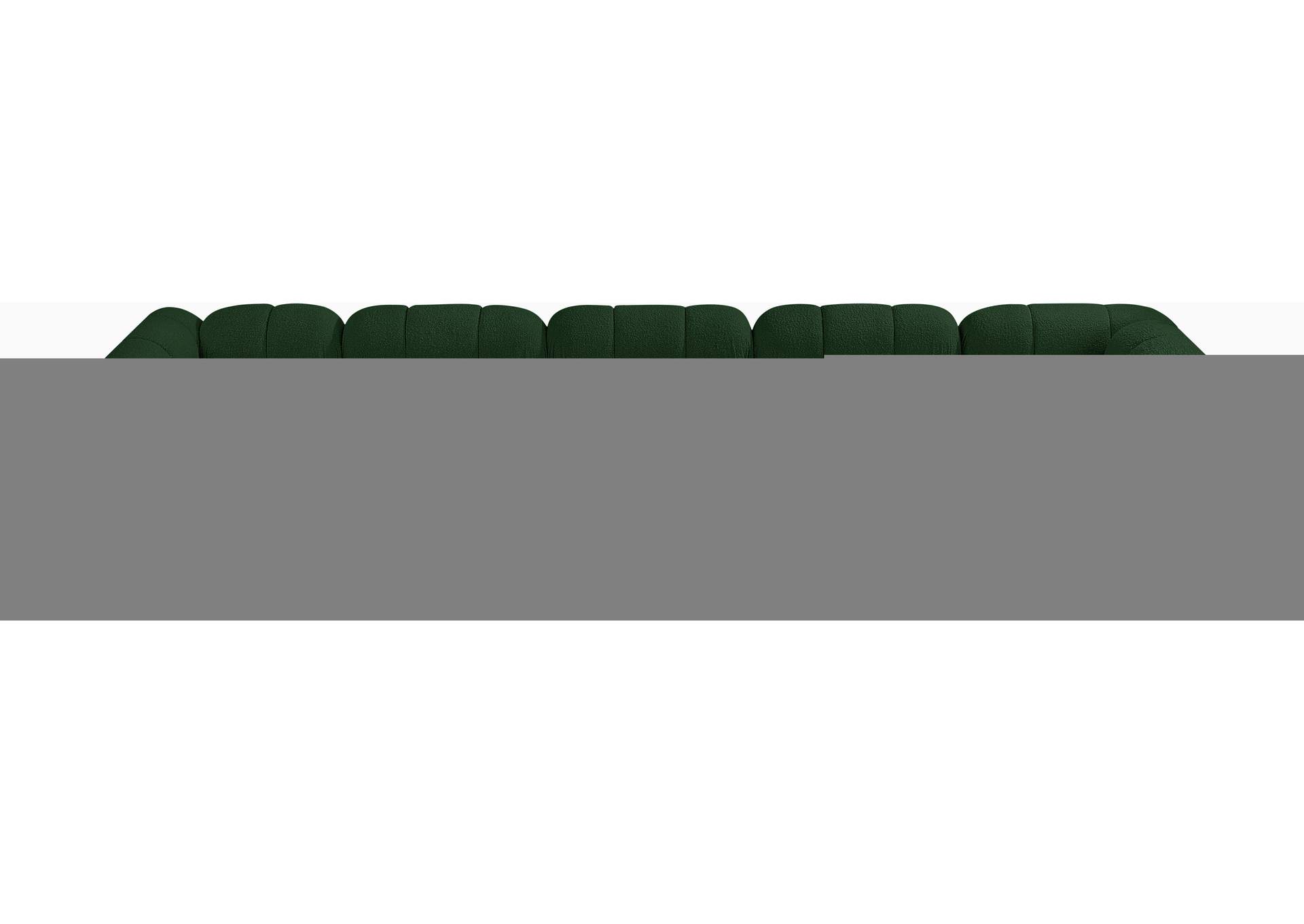 Ames Green Boucle Fabric Modular Sectional,Meridian Furniture