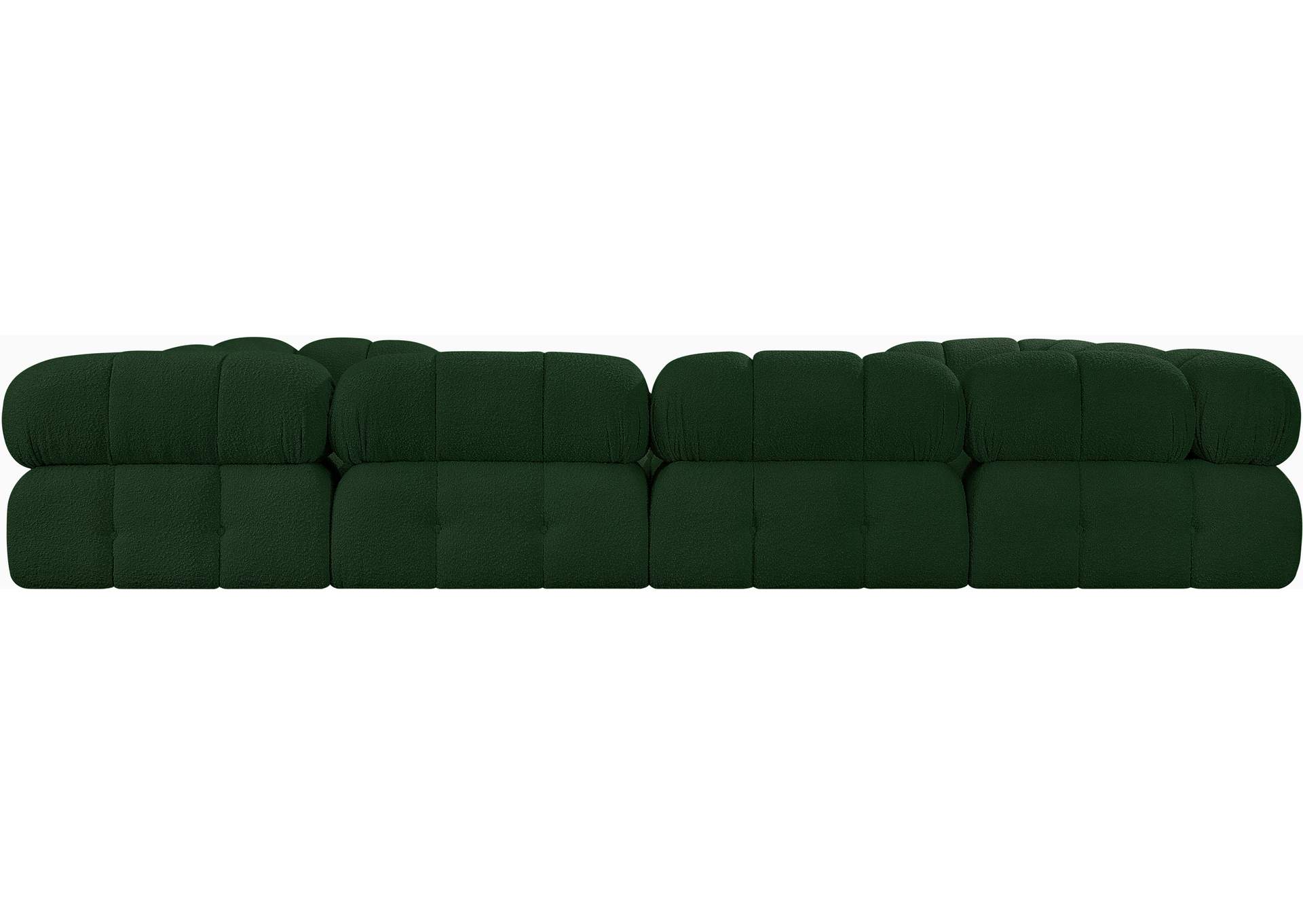 Ames Green Boucle Fabric Modular Sectional,Meridian Furniture