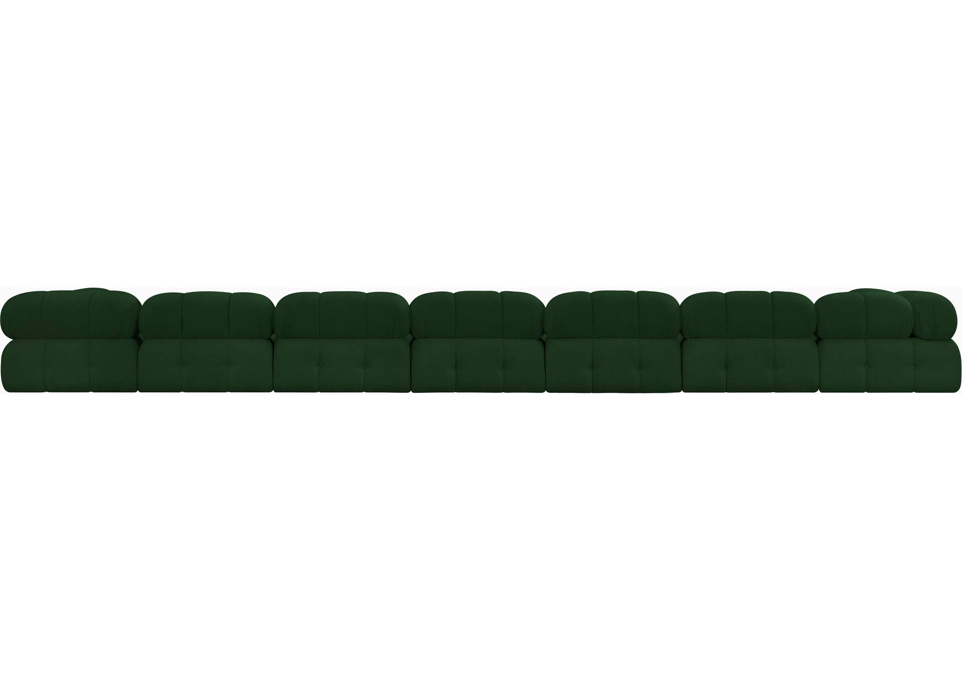 Ames Green Boucle Fabric Modular Sectional,Meridian Furniture