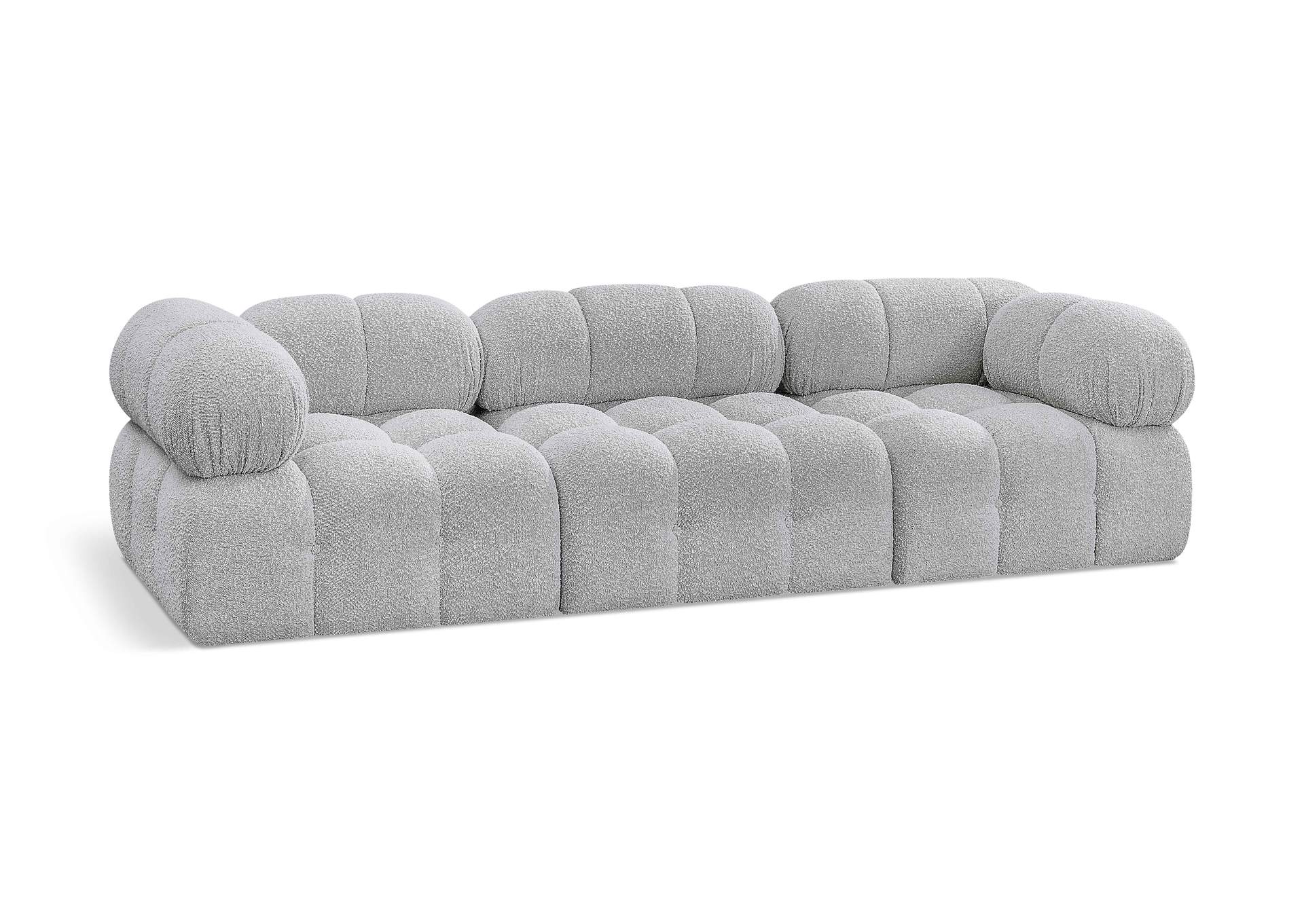 Ames Grey Boucle Fabric Modular Sofa,Meridian Furniture