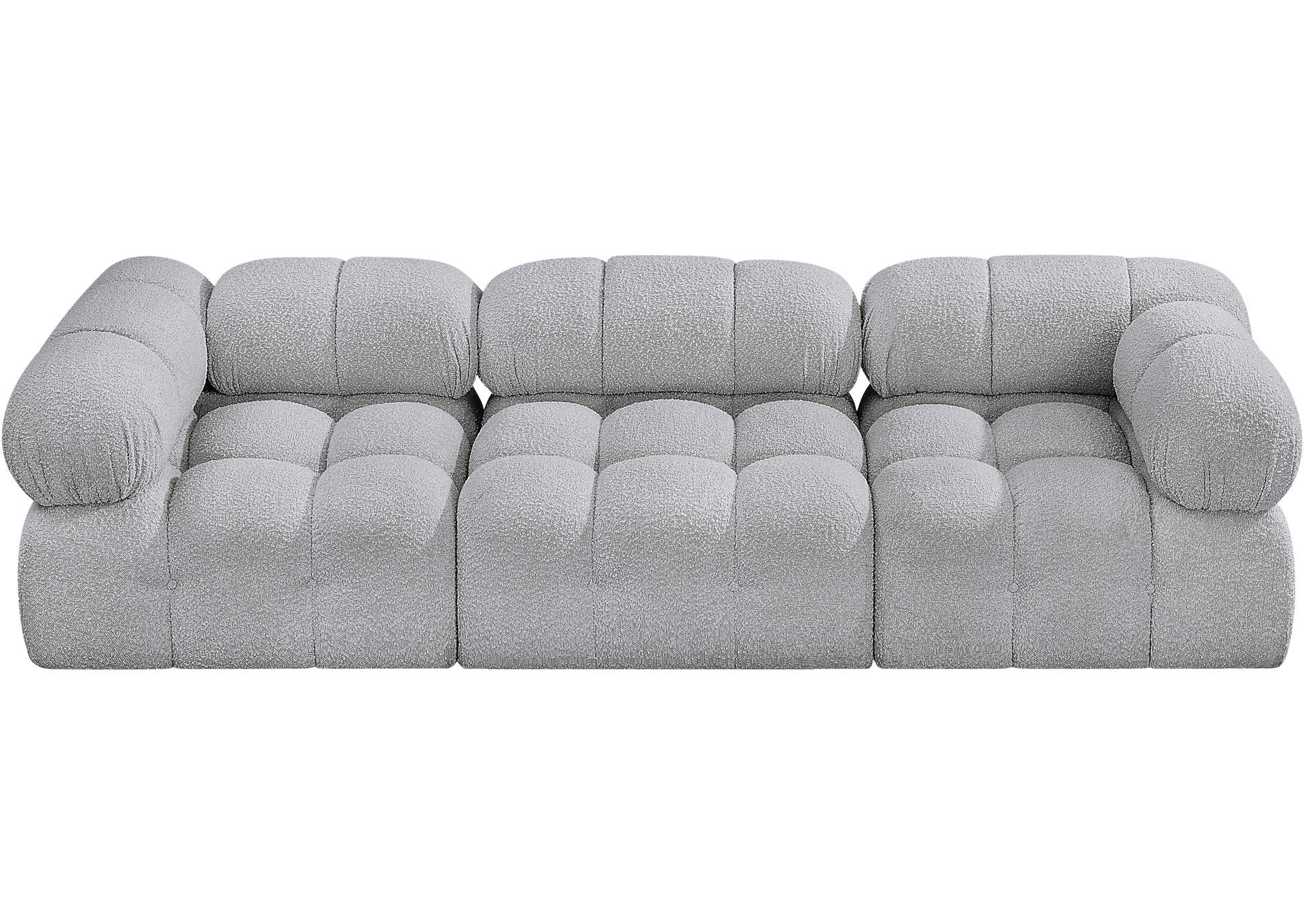 Ames Grey Boucle Fabric Modular Sofa,Meridian Furniture