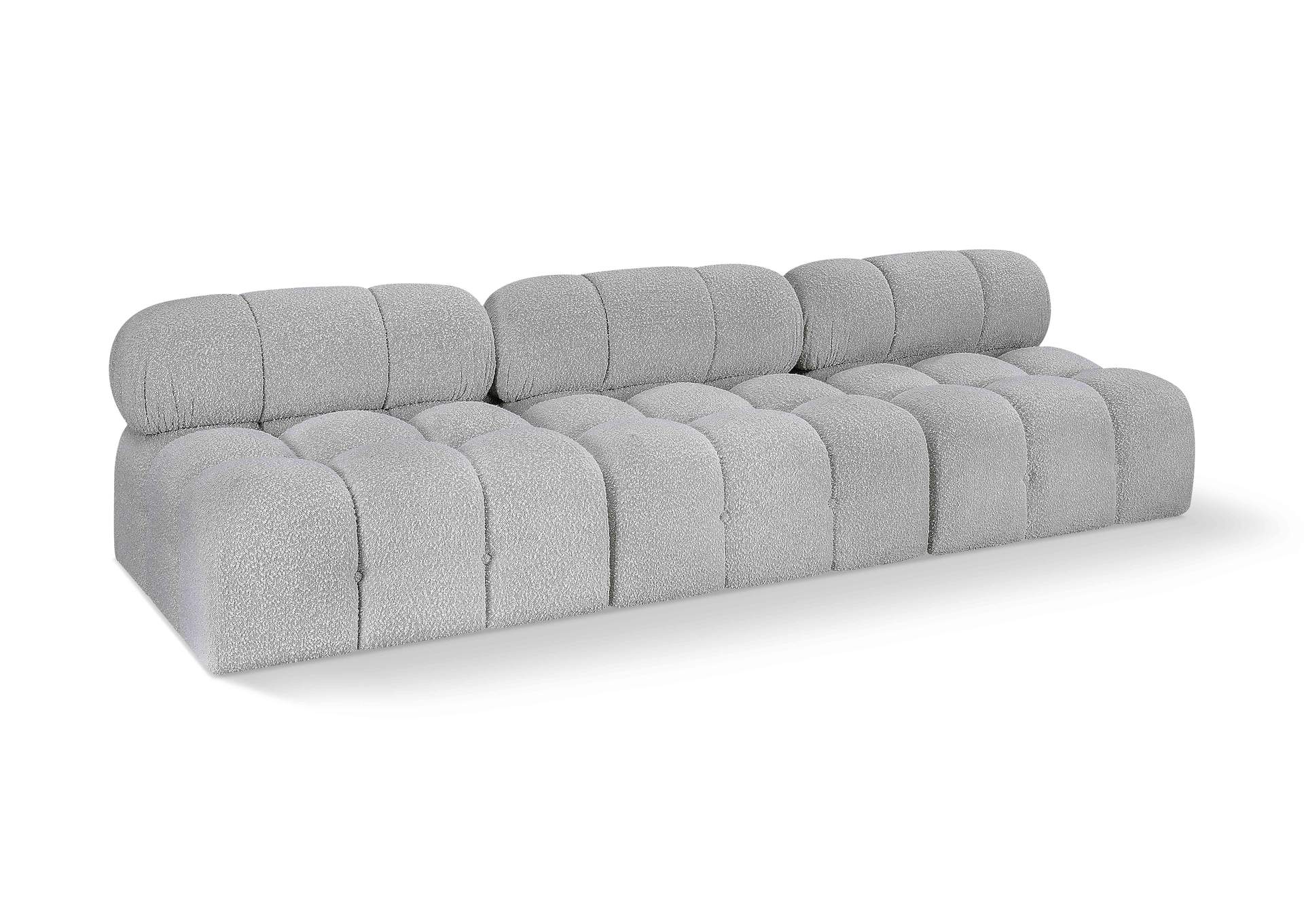 Ames Grey Boucle Fabric Modular Sofa,Meridian Furniture