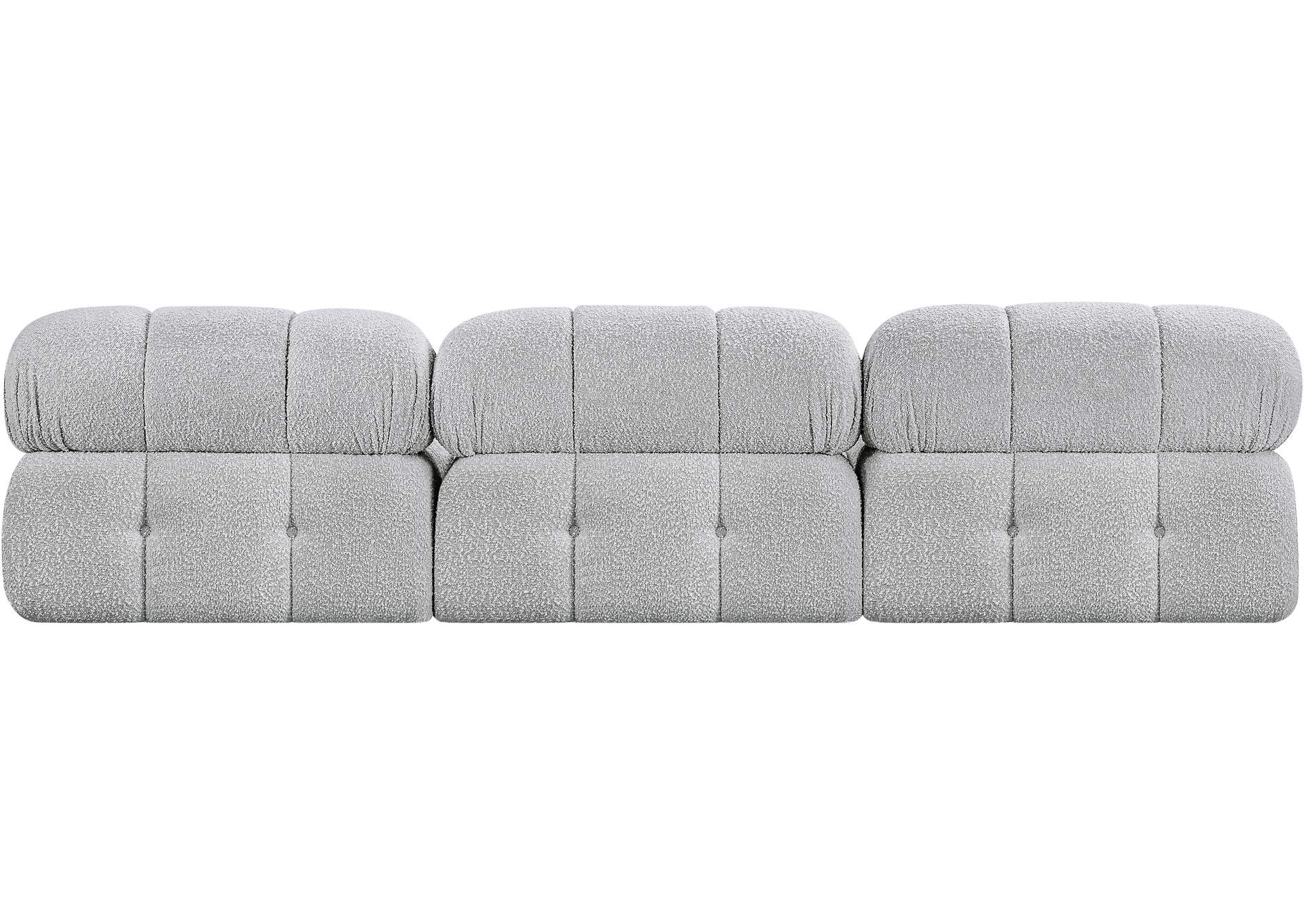Ames Grey Boucle Fabric Modular Sofa,Meridian Furniture