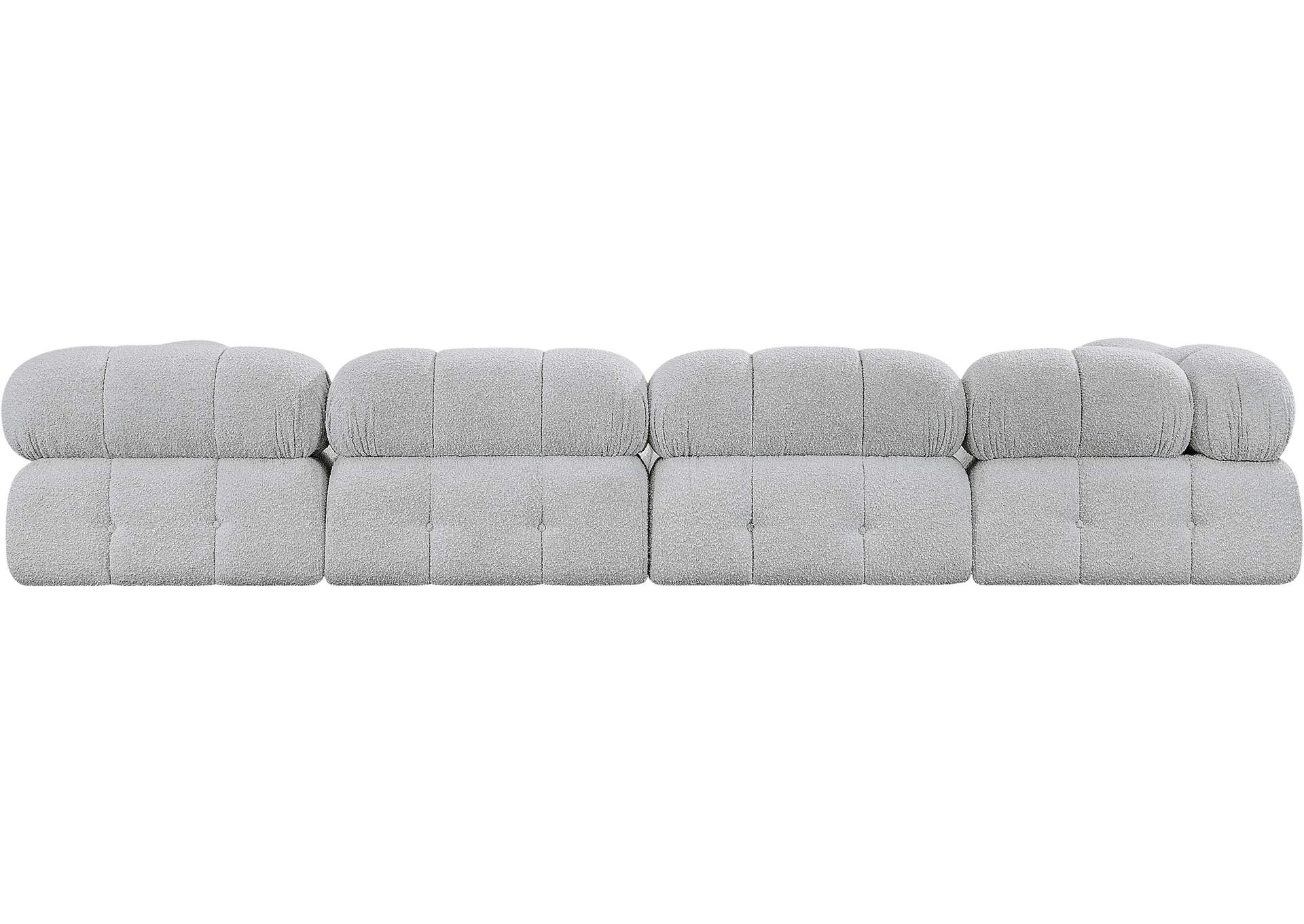 Ames Grey Boucle Fabric Modular Sofa,Meridian Furniture