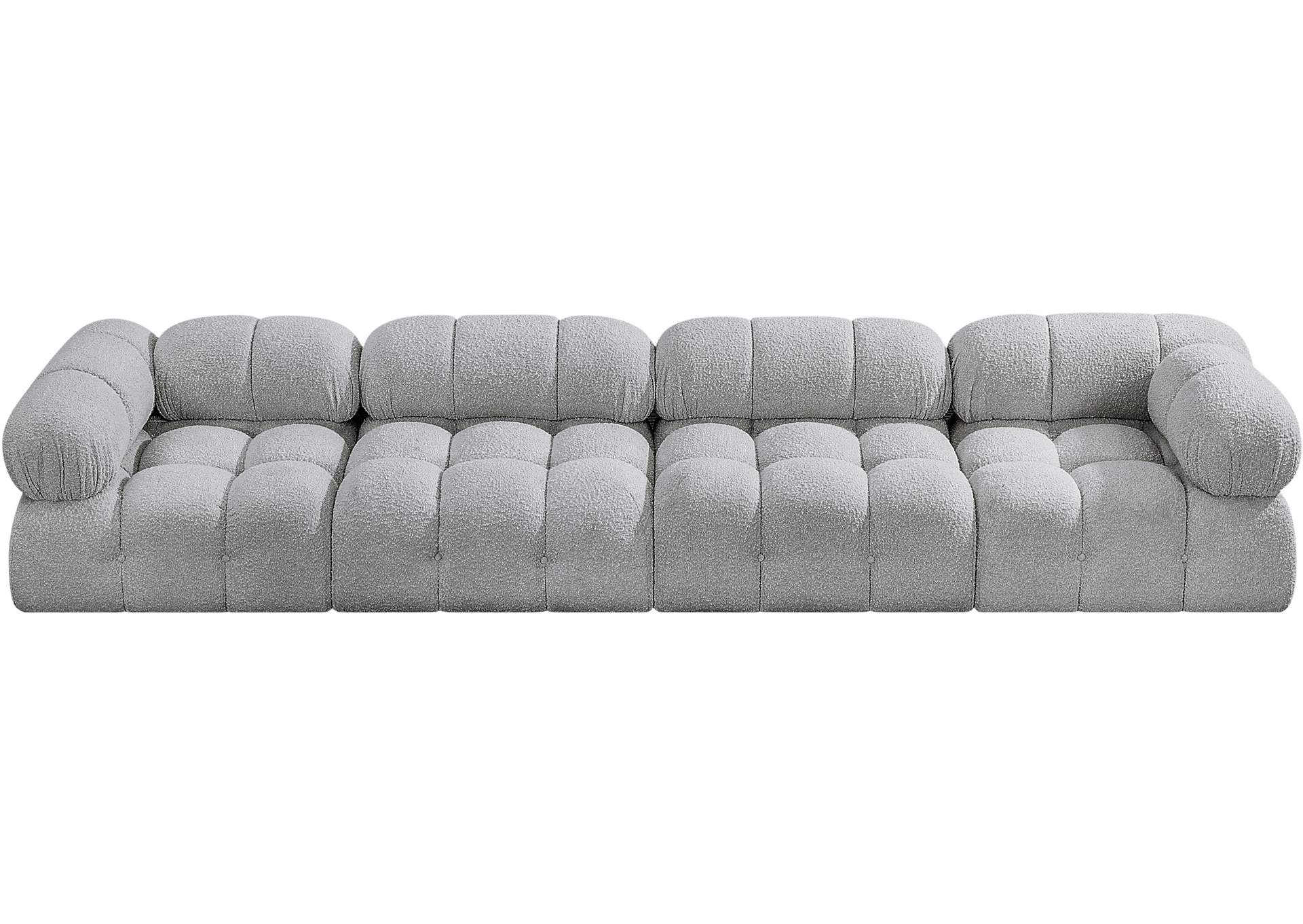 Ames Grey Boucle Fabric Modular Sofa,Meridian Furniture