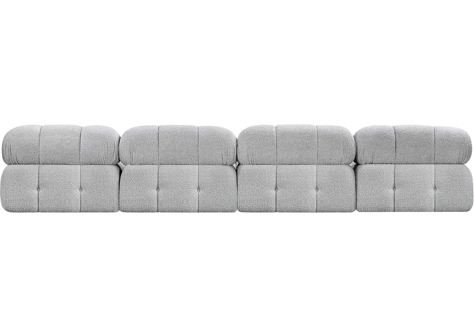 Ames Grey Boucle Fabric Modular Sofa,Meridian Furniture