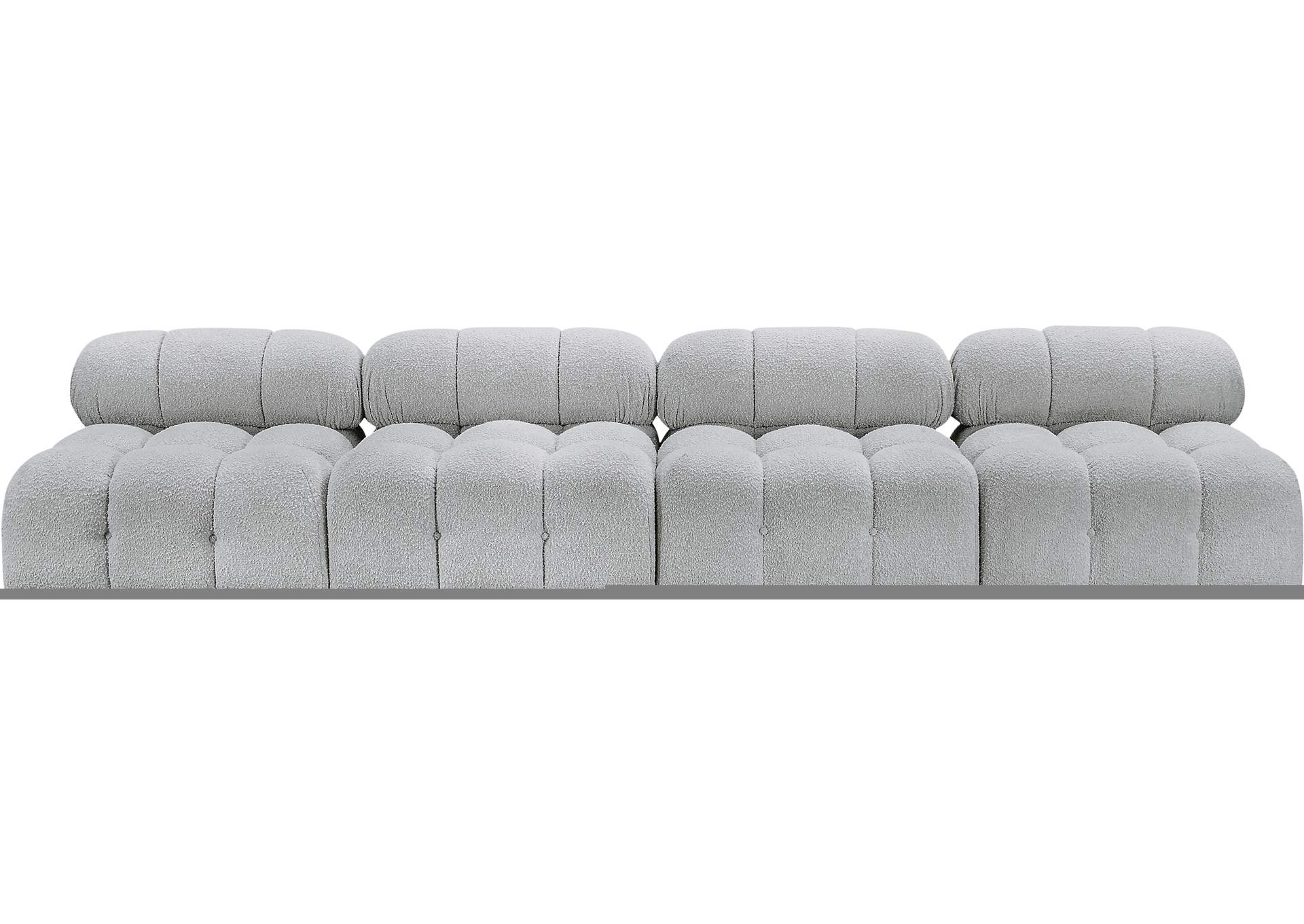 Ames Grey Boucle Fabric Modular Sofa,Meridian Furniture