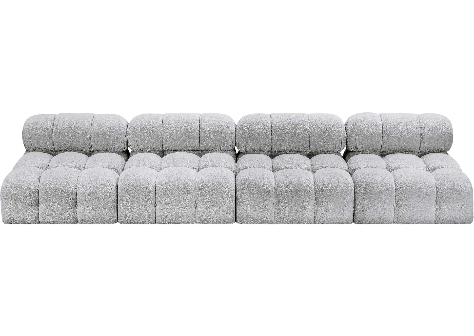 Ames Grey Boucle Fabric Modular Sofa,Meridian Furniture