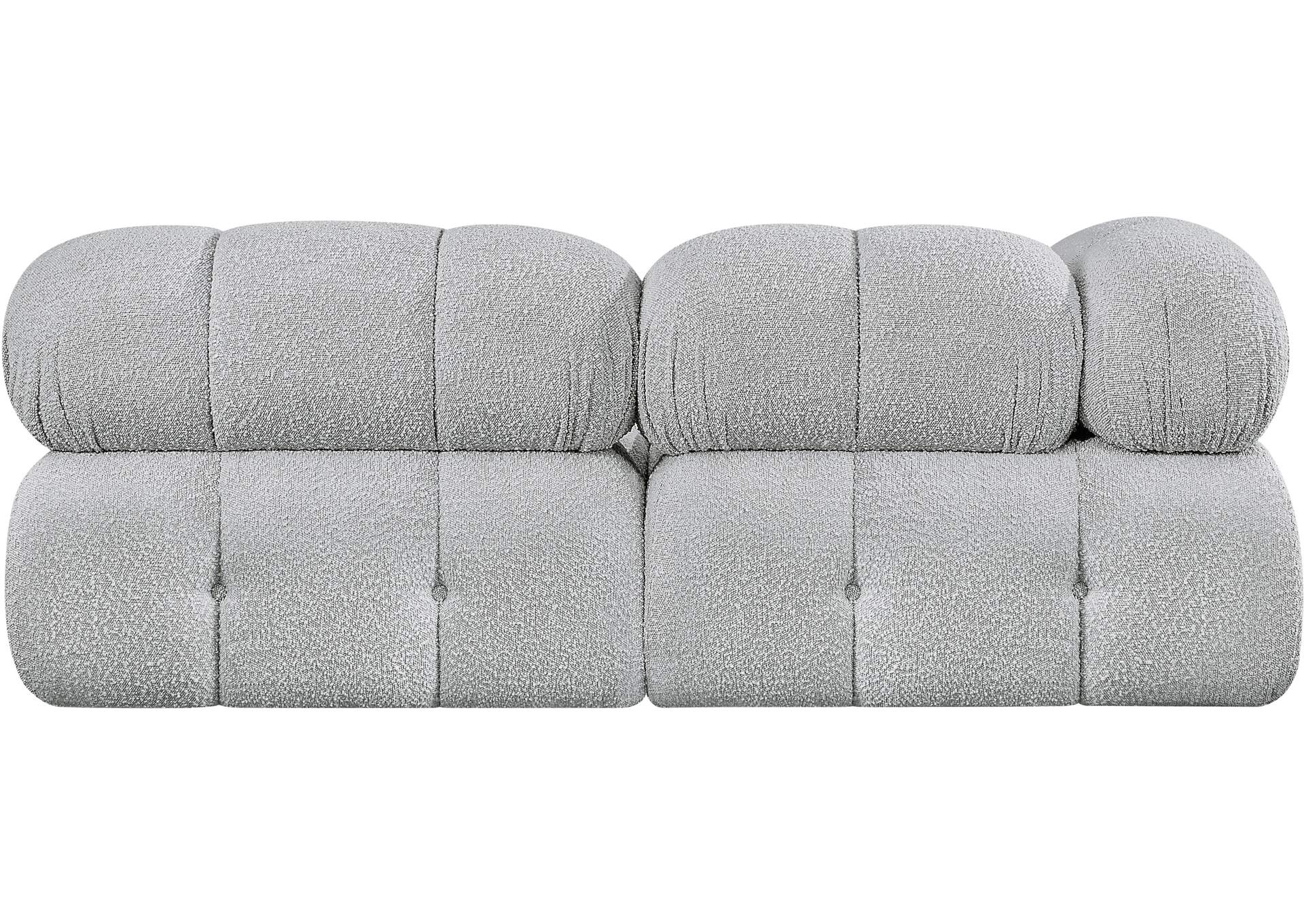 Ames Grey Boucle Fabric Modular Sofa,Meridian Furniture