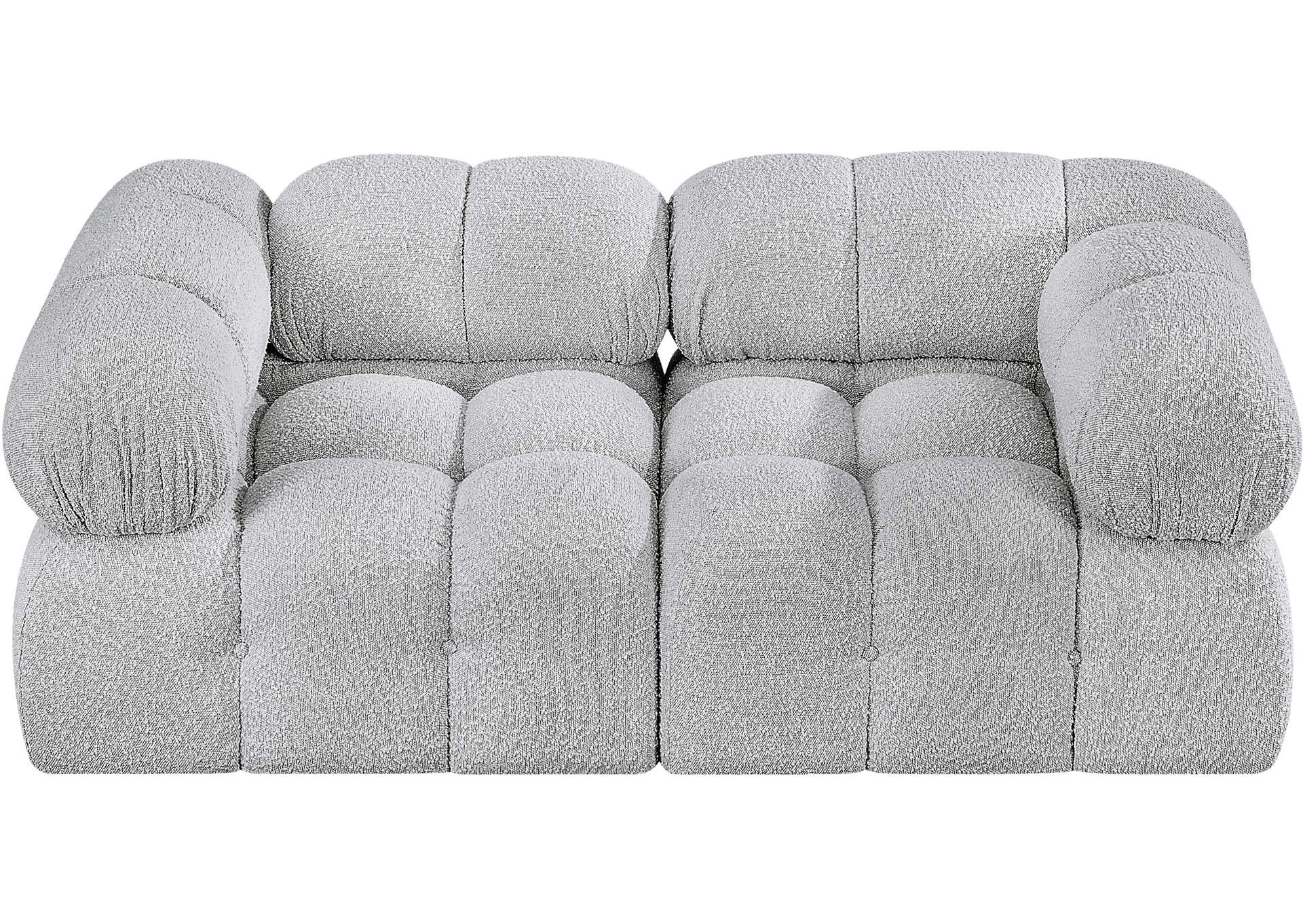 Ames Grey Boucle Fabric Modular Sofa,Meridian Furniture