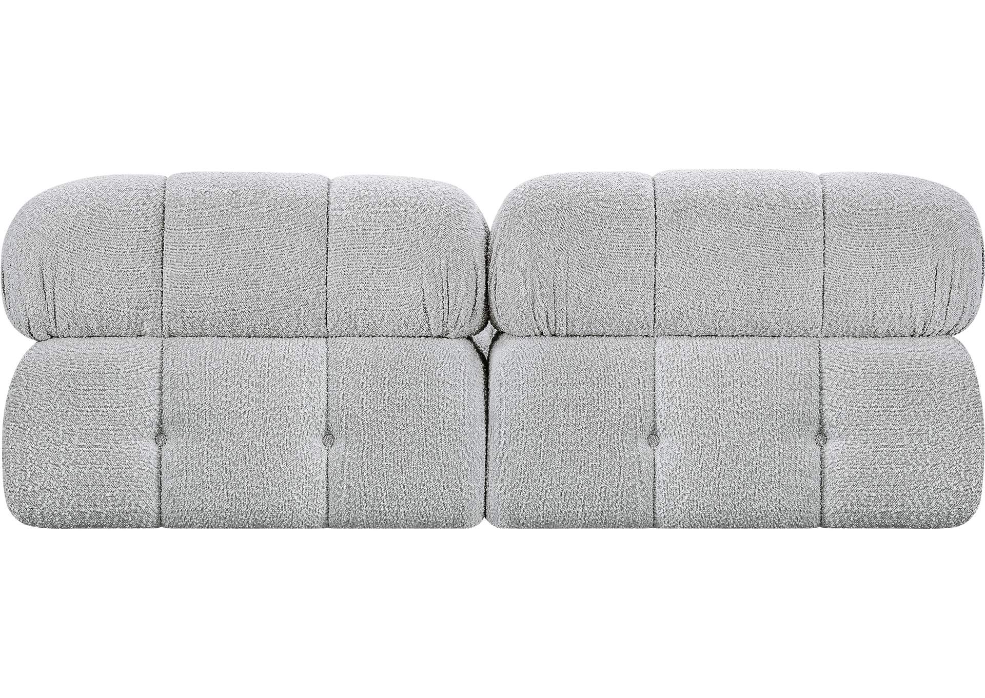 Ames Grey Boucle Fabric Modular Sofa,Meridian Furniture