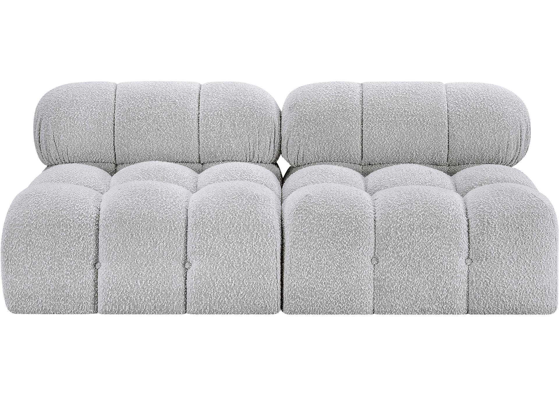 Ames Grey Boucle Fabric Modular Sofa,Meridian Furniture