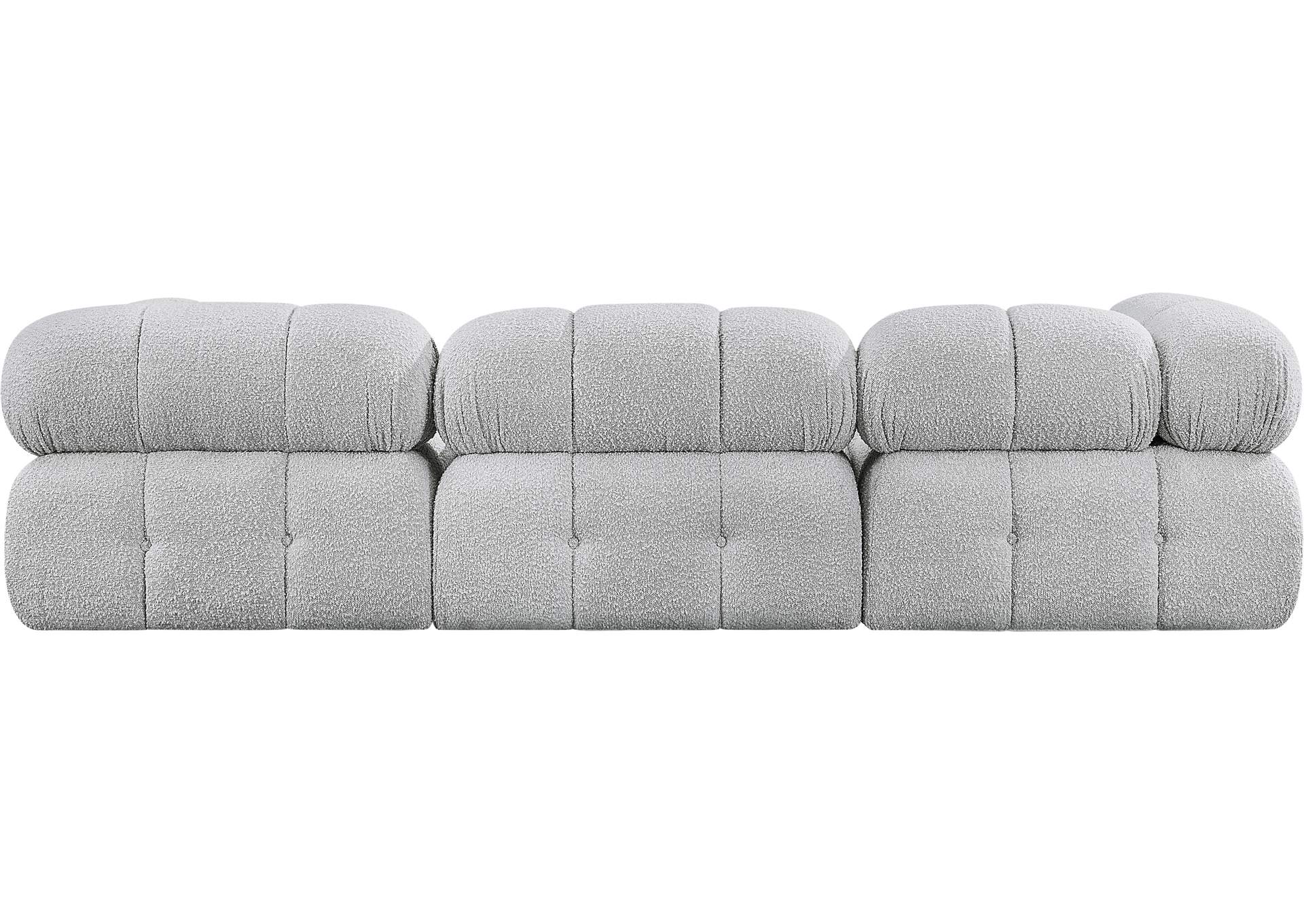 Ames Grey Boucle Fabric Modular Sectional,Meridian Furniture