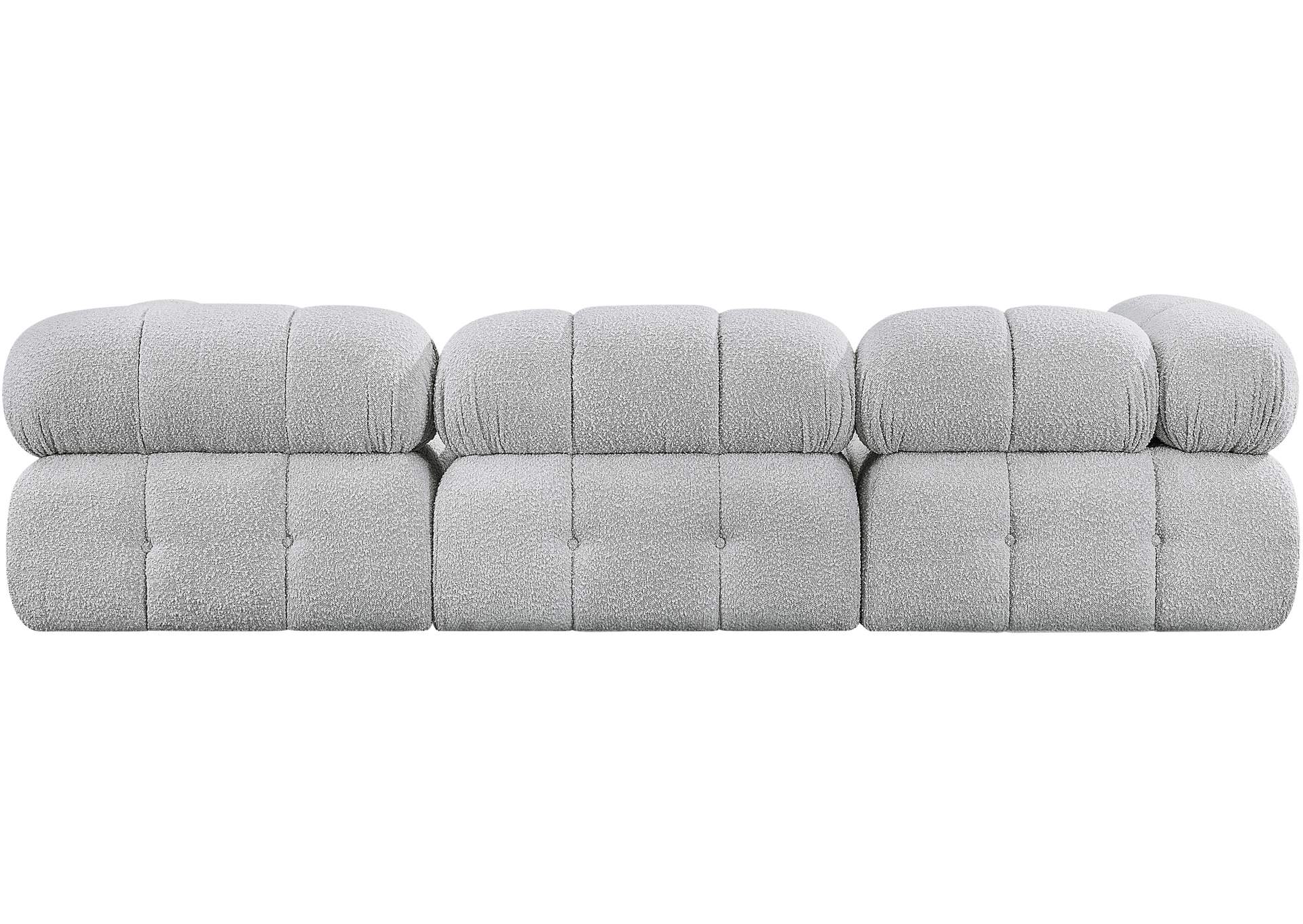 Ames Grey Boucle Fabric Modular Sectional,Meridian Furniture