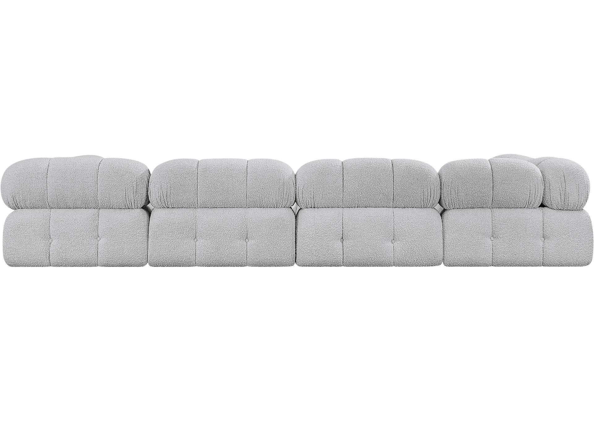 Ames Grey Boucle Fabric Modular Sectional,Meridian Furniture