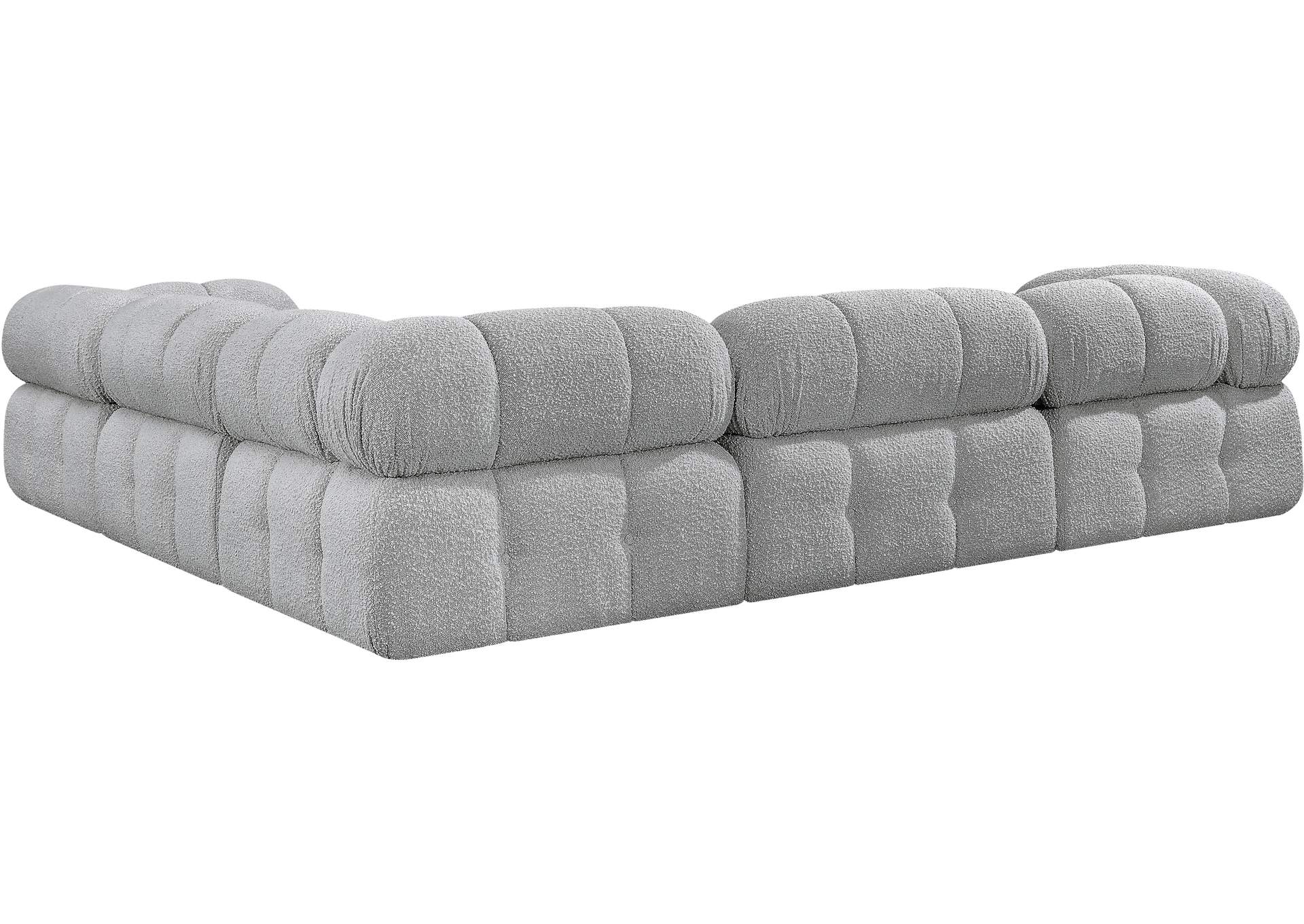 Ames Grey Boucle Fabric Modular Sectional,Meridian Furniture