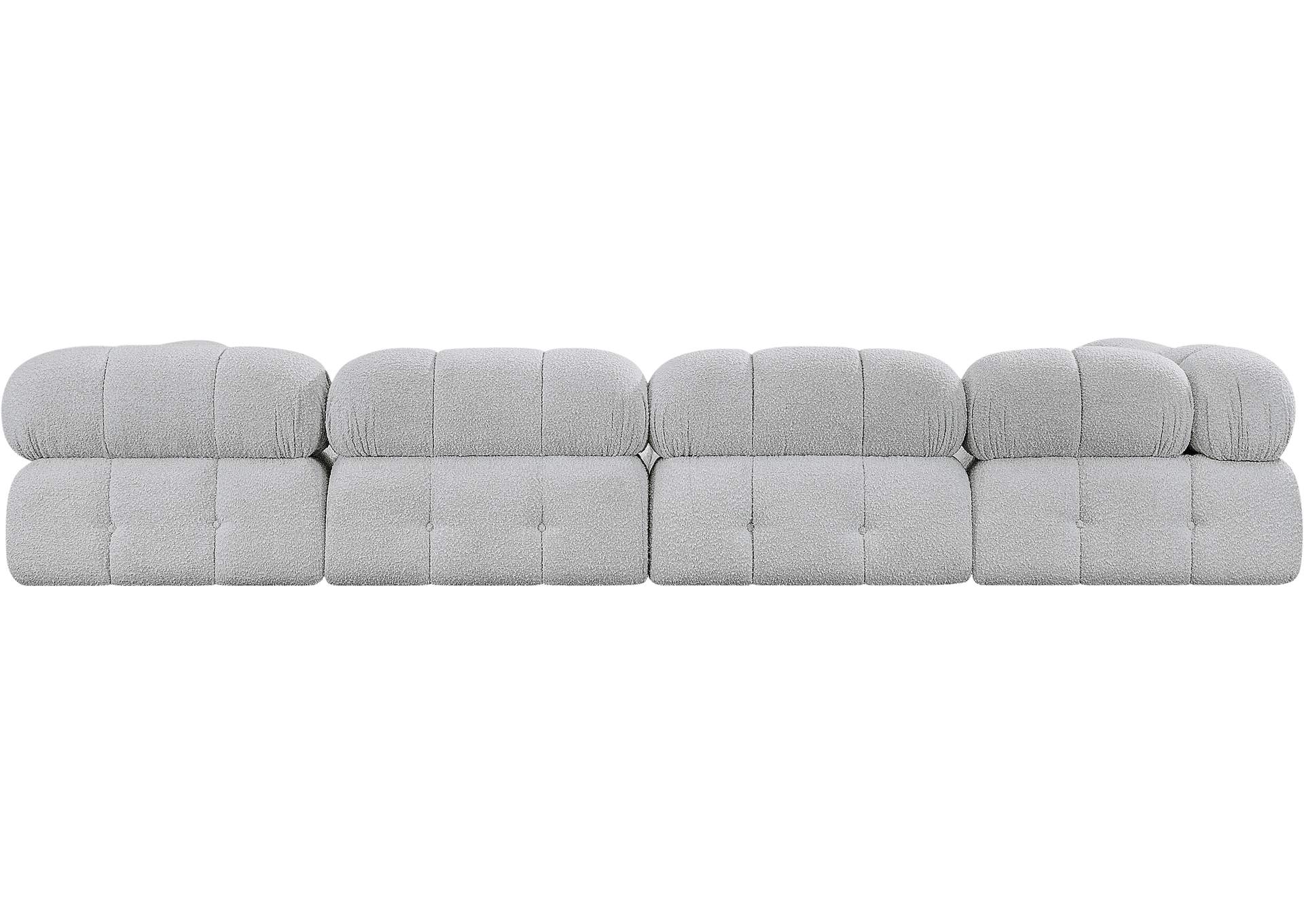 Ames Grey Boucle Fabric Modular Sectional,Meridian Furniture