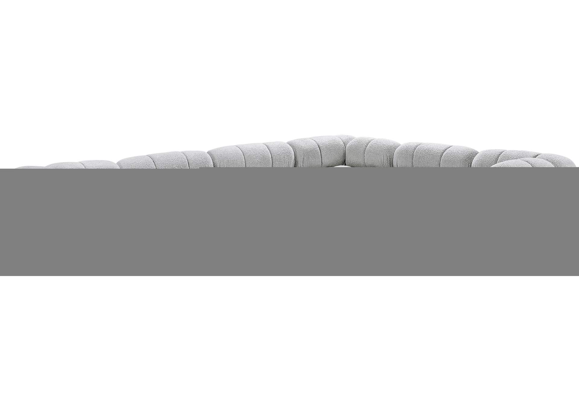 Ames Grey Boucle Fabric Modular Sectional,Meridian Furniture