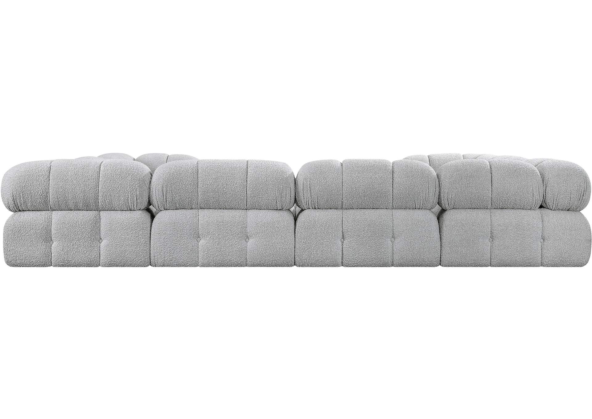 Ames Grey Boucle Fabric Modular Sectional,Meridian Furniture