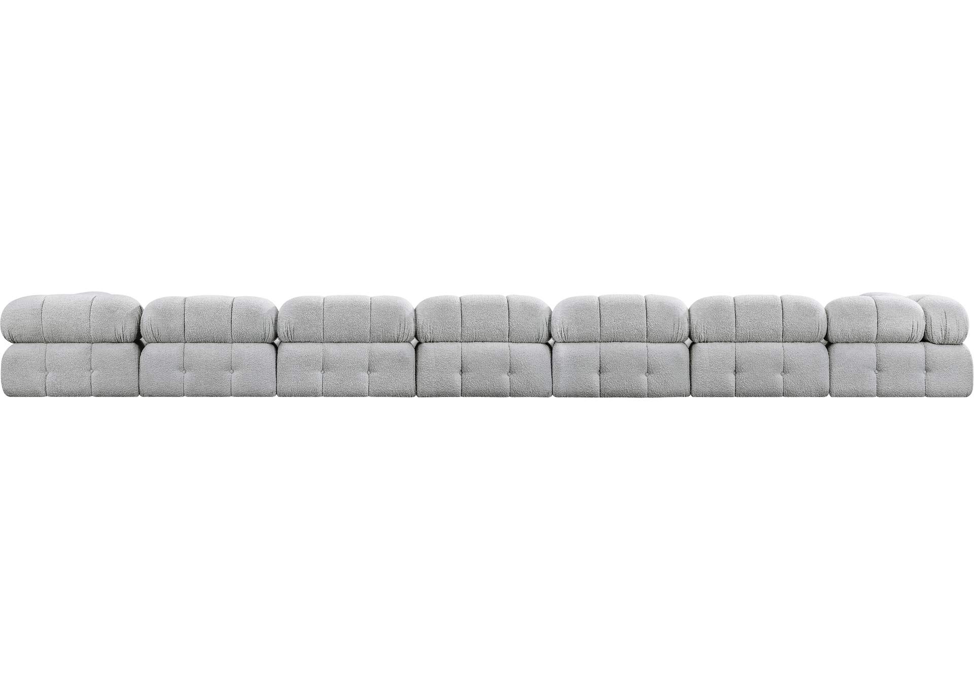 Ames Grey Boucle Fabric Modular Sectional,Meridian Furniture