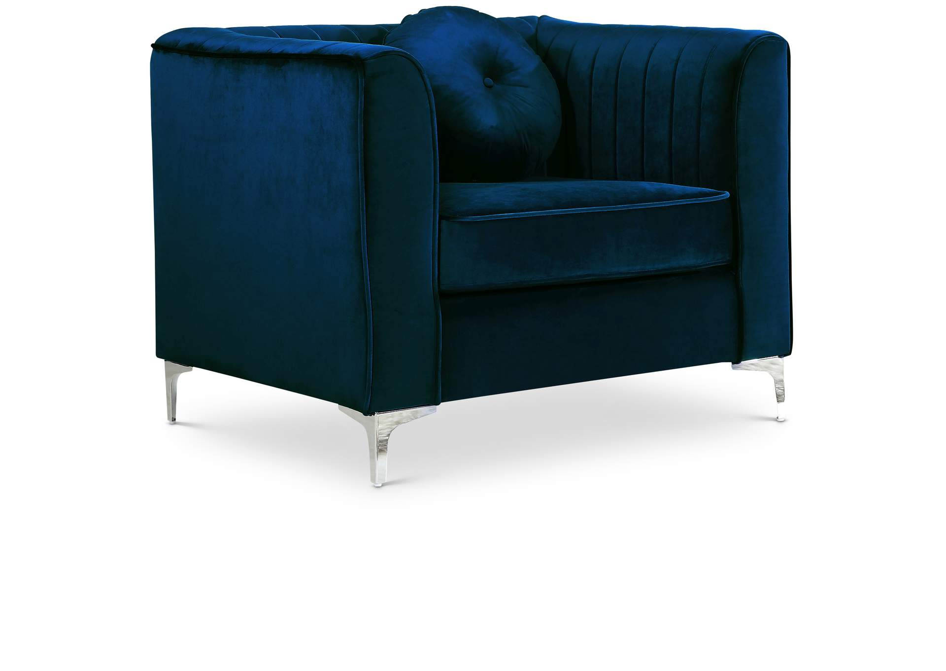 Isabelle Navy Velvet Chair,Meridian Furniture