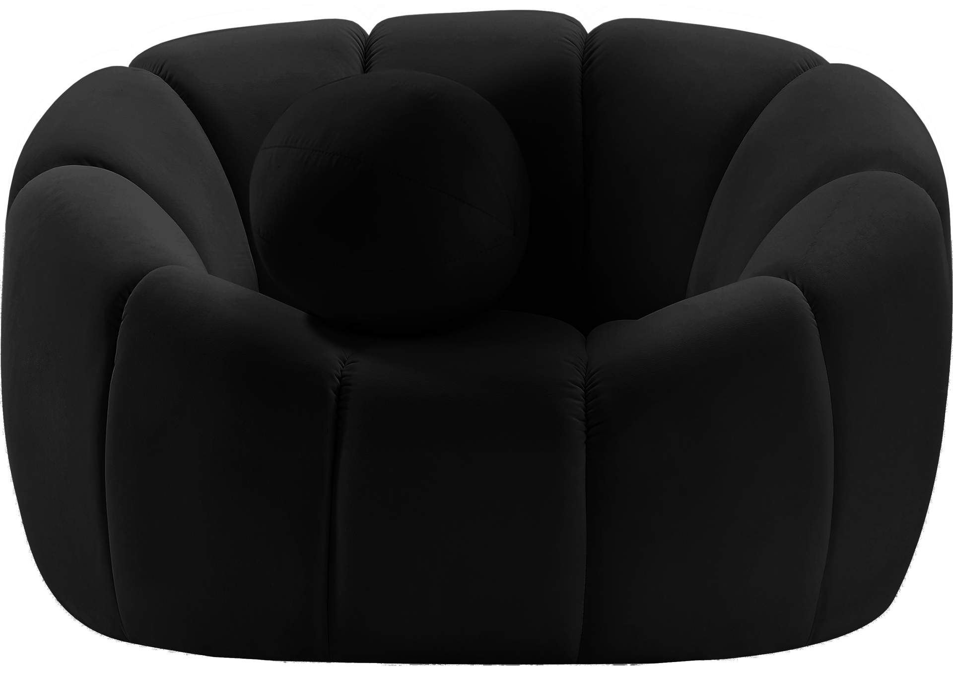 Elijah Black Velvet Chair,Meridian Furniture