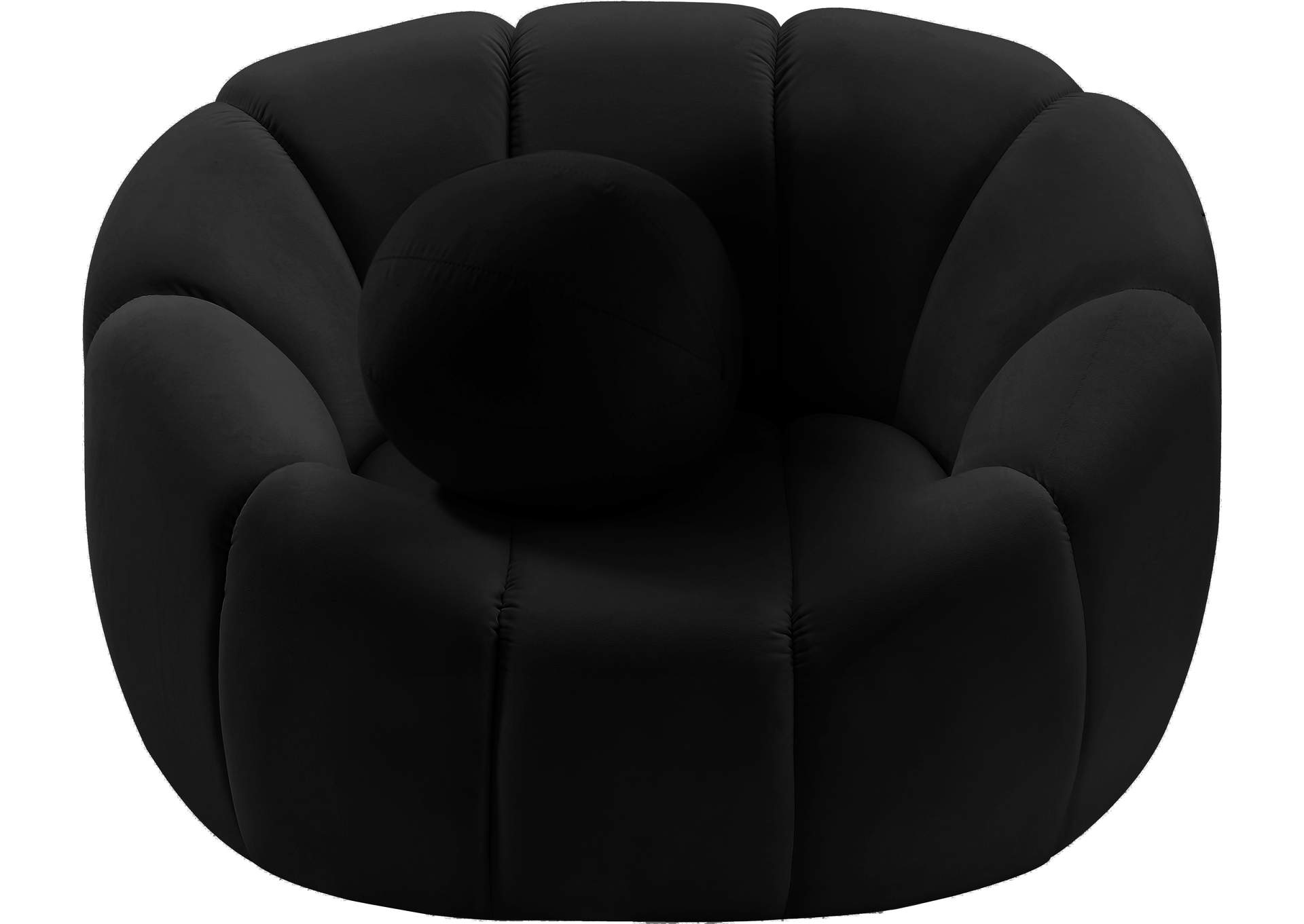 Elijah Black Velvet Chair,Meridian Furniture