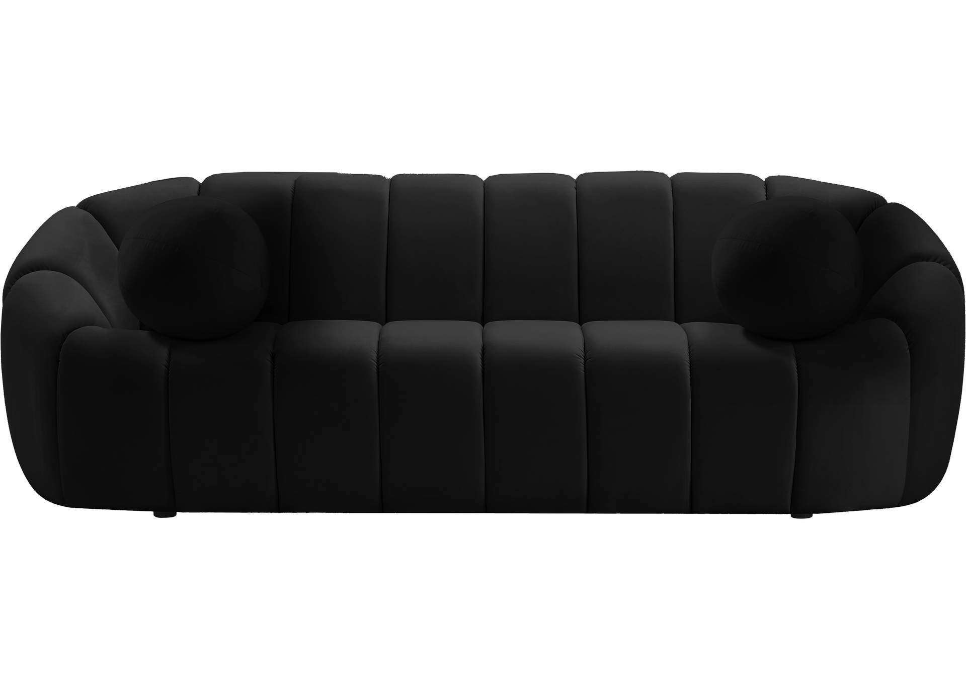 Elijah Black Velvet Sofa,Meridian Furniture