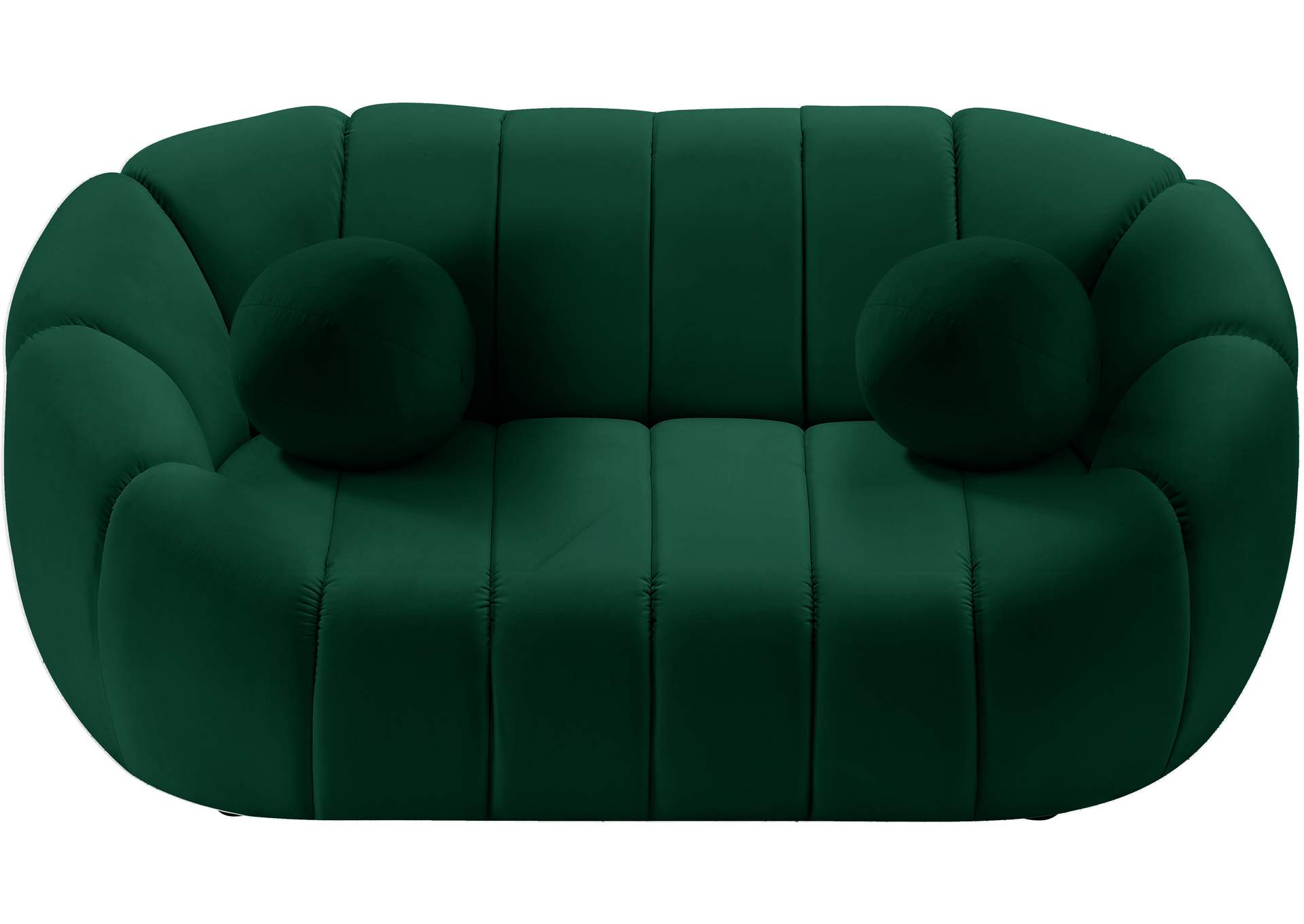 Elijah Green Velvet Loveseat,Meridian Furniture