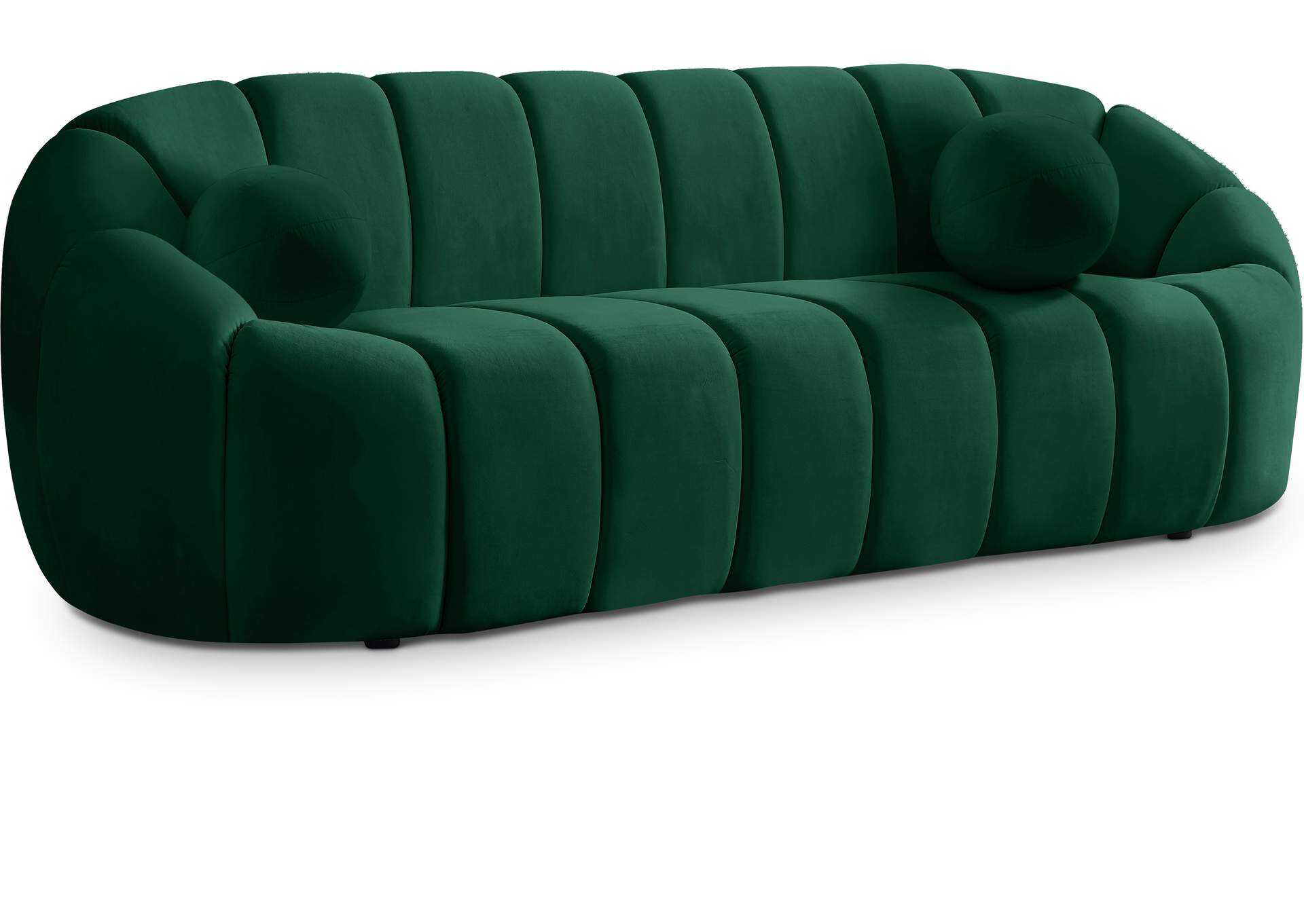 Elijah Green Velvet Sofa,Meridian Furniture