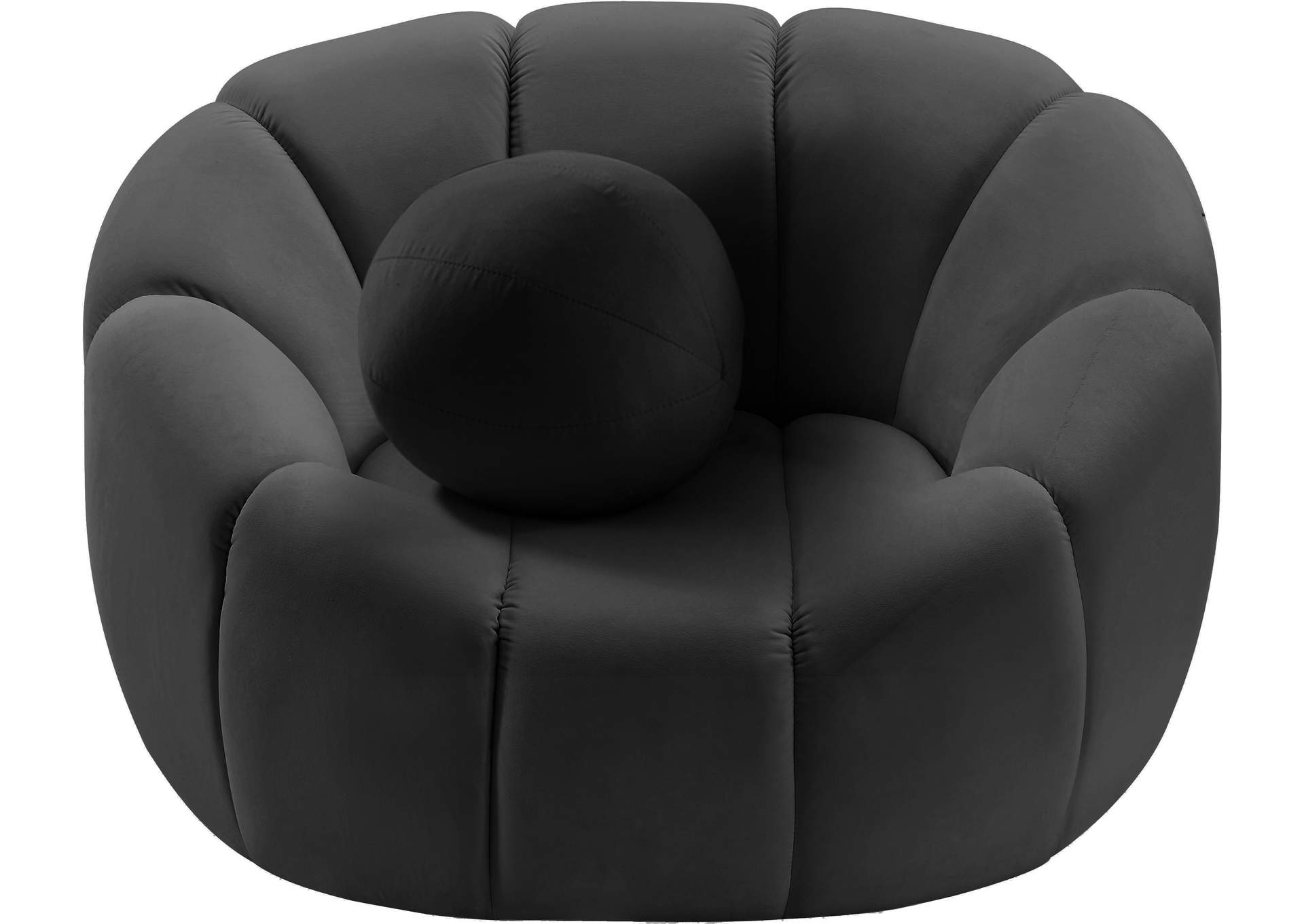 Elijah Grey Velvet Chair,Meridian Furniture