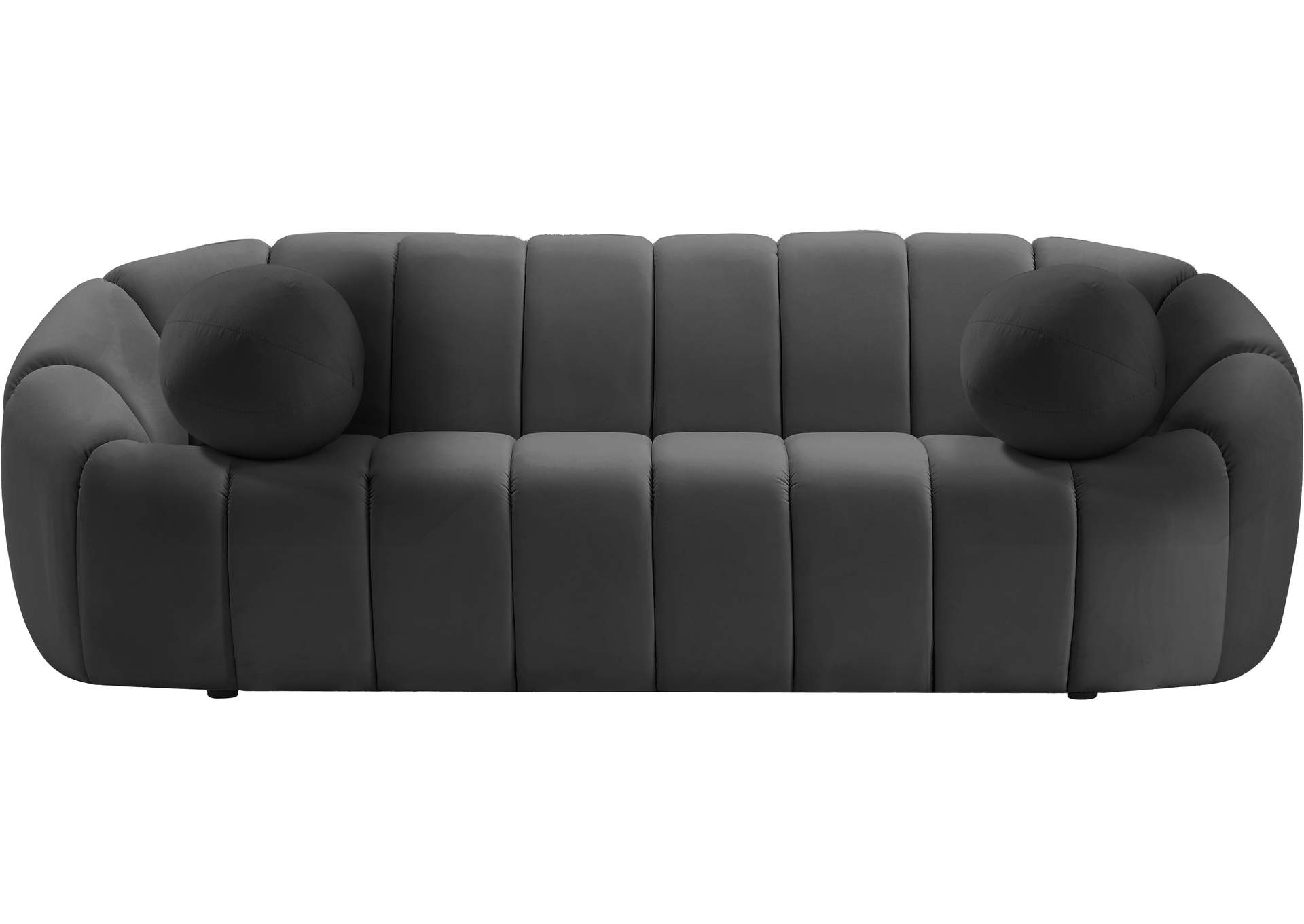 Elijah Grey Velvet Sofa,Meridian Furniture