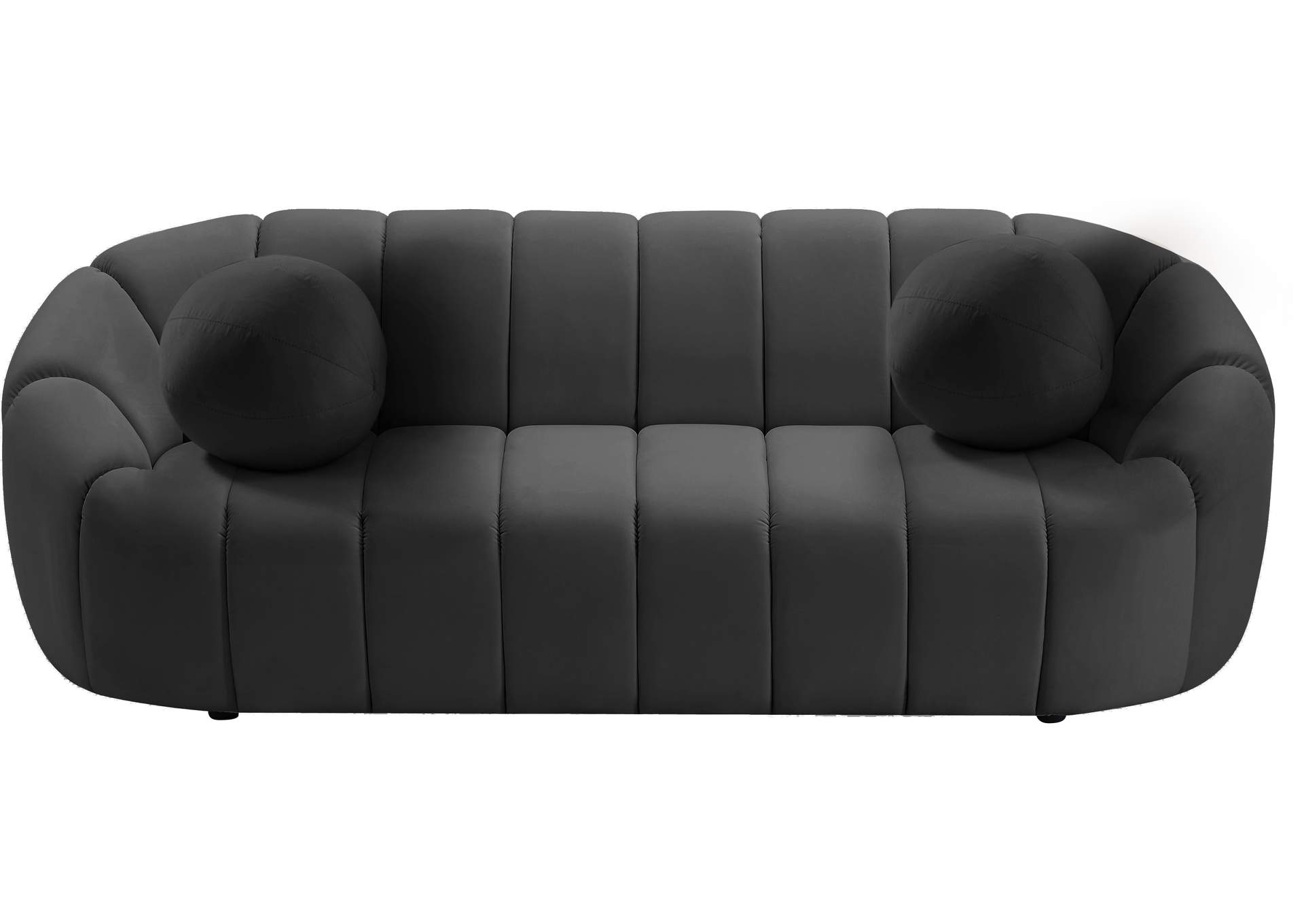 Elijah Grey Velvet Sofa,Meridian Furniture