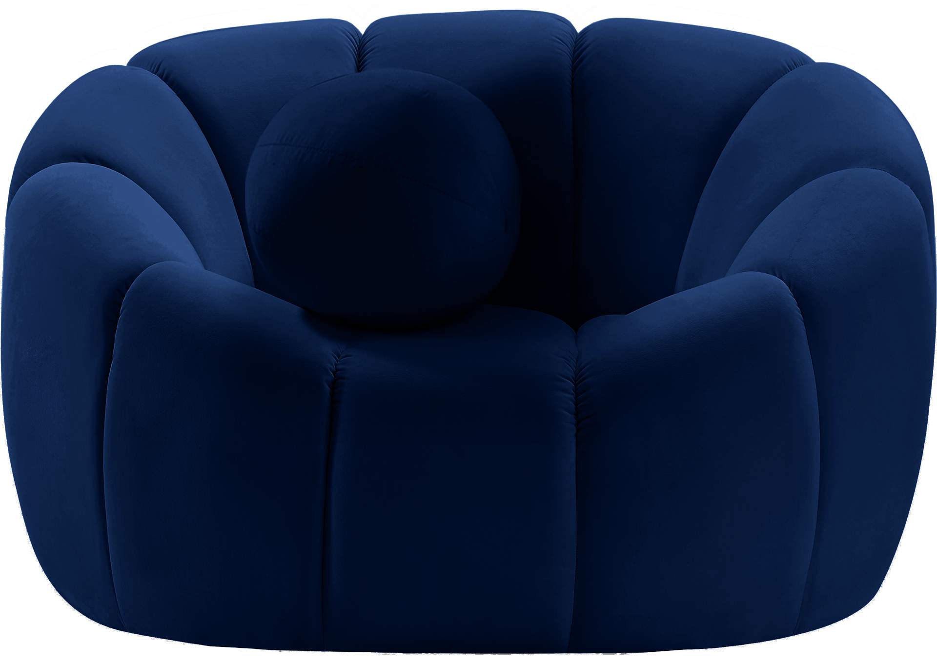 Elijah Navy Velvet Chair,Meridian Furniture