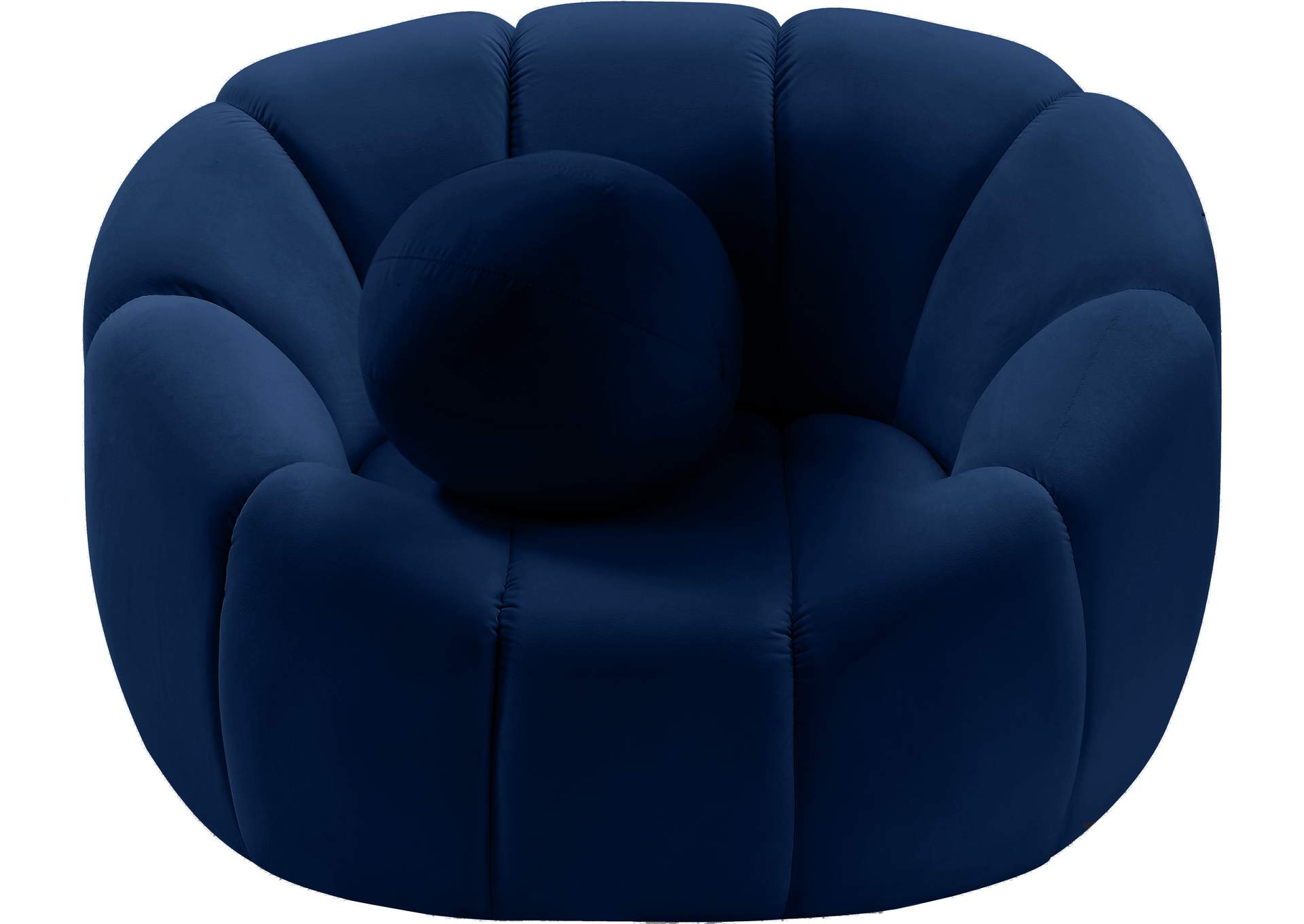 Elijah Navy Velvet Chair,Meridian Furniture