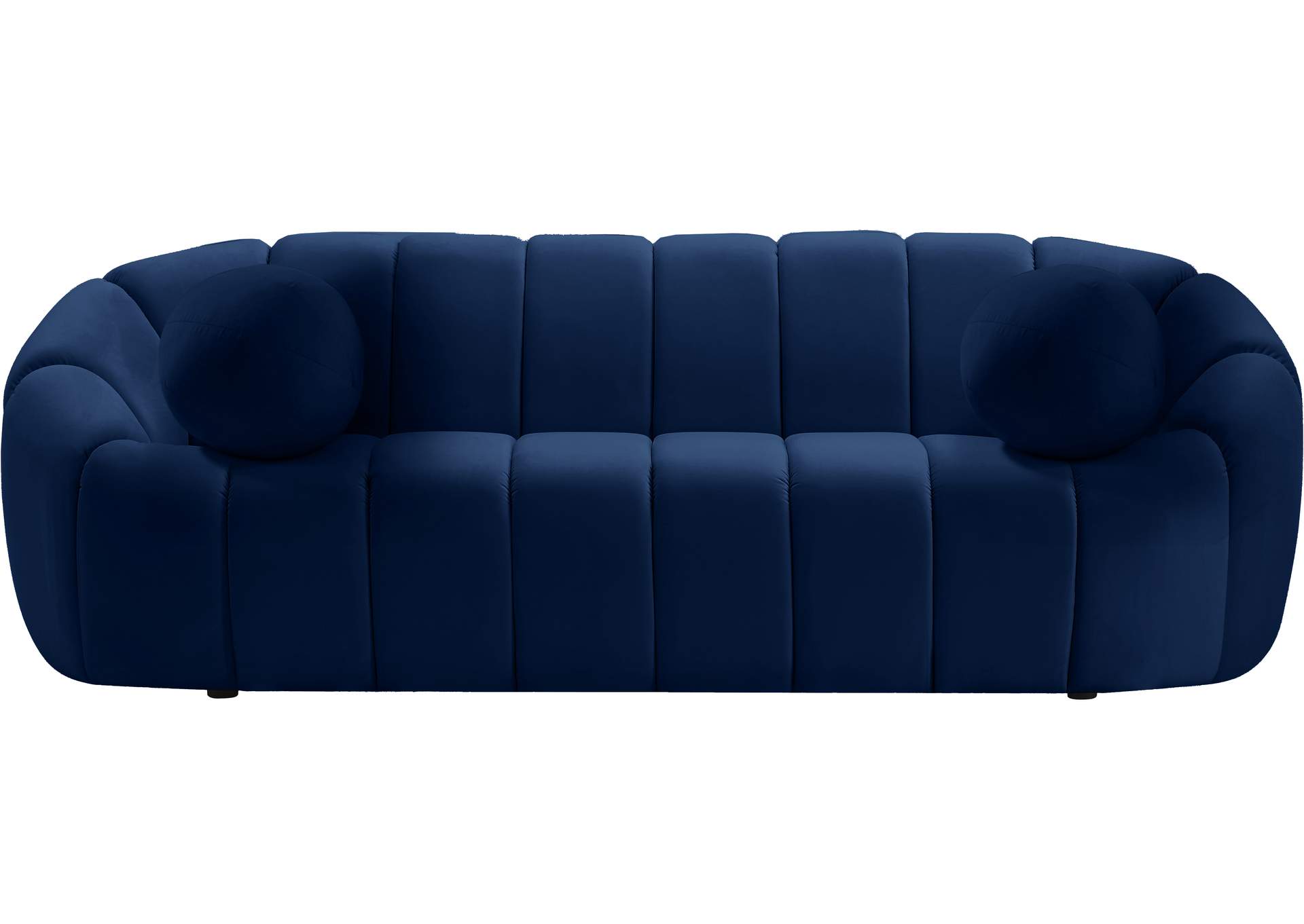 Elijah Navy Velvet Sofa,Meridian Furniture