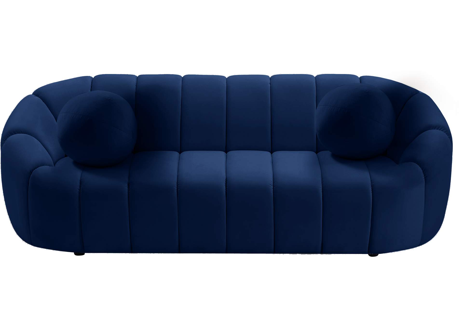 Elijah Navy Velvet Sofa,Meridian Furniture