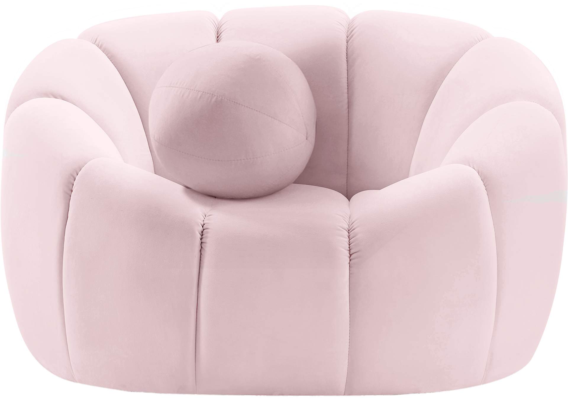 Elijah Pink Velvet Chair,Meridian Furniture