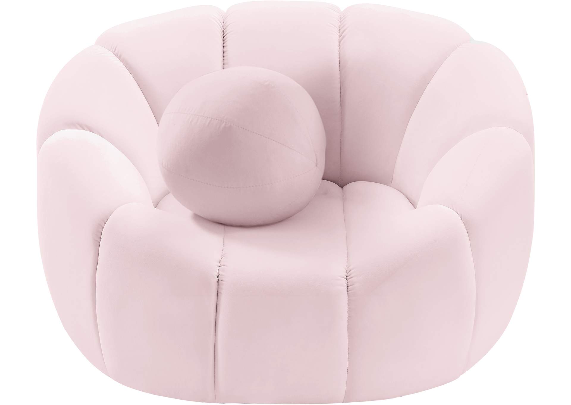 Elijah Pink Velvet Chair,Meridian Furniture