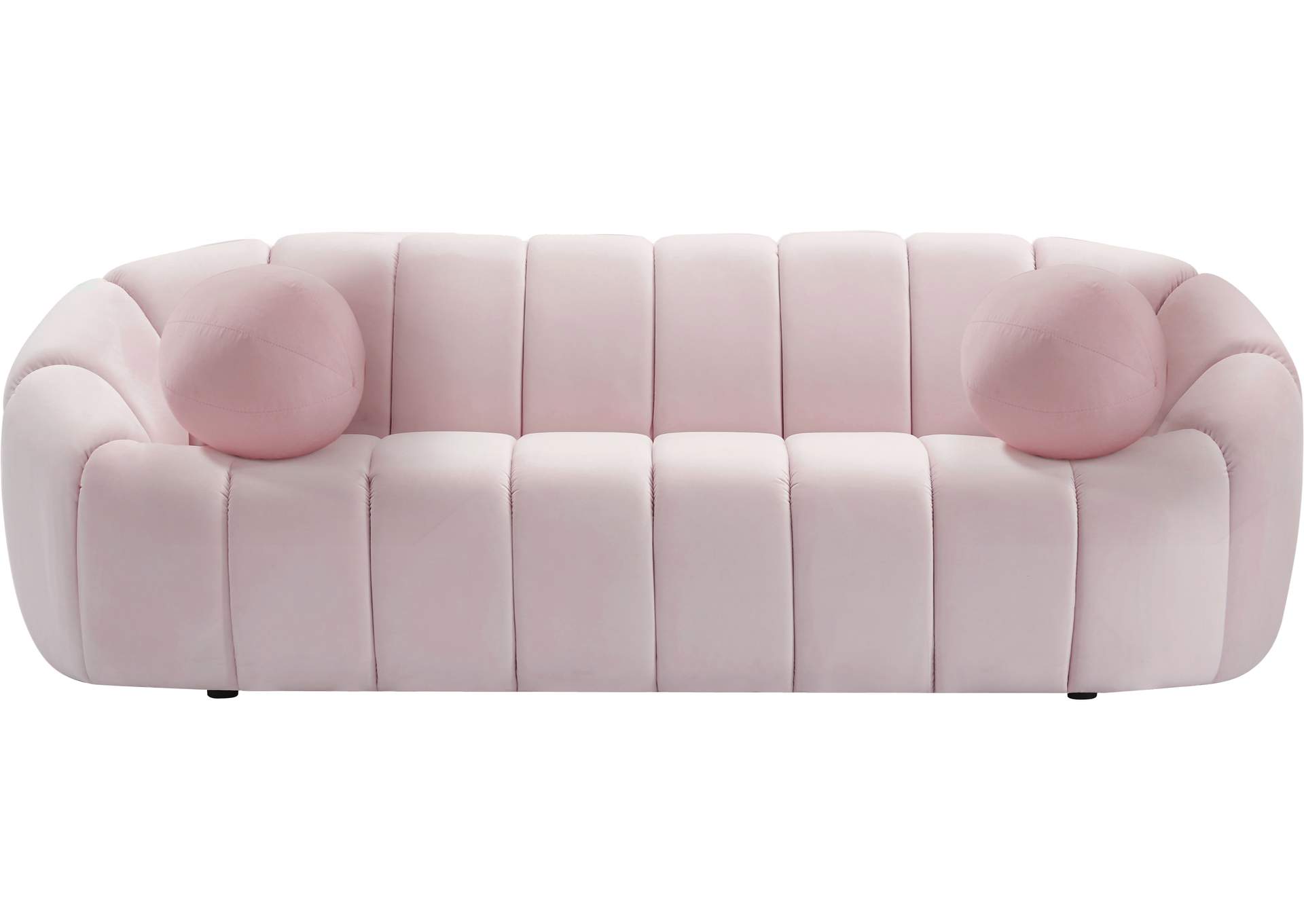 Elijah Pink Velvet Sofa,Meridian Furniture