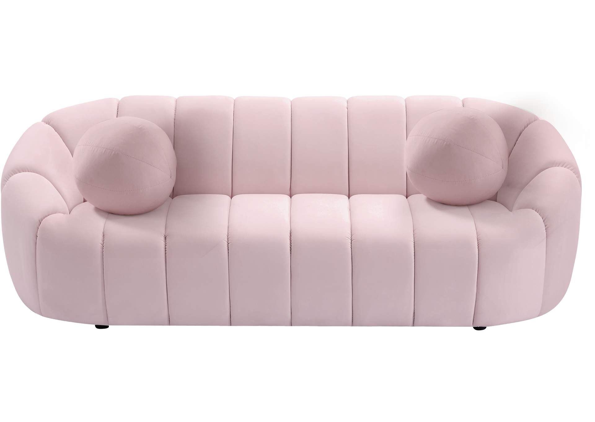 Elijah Pink Velvet Sofa,Meridian Furniture