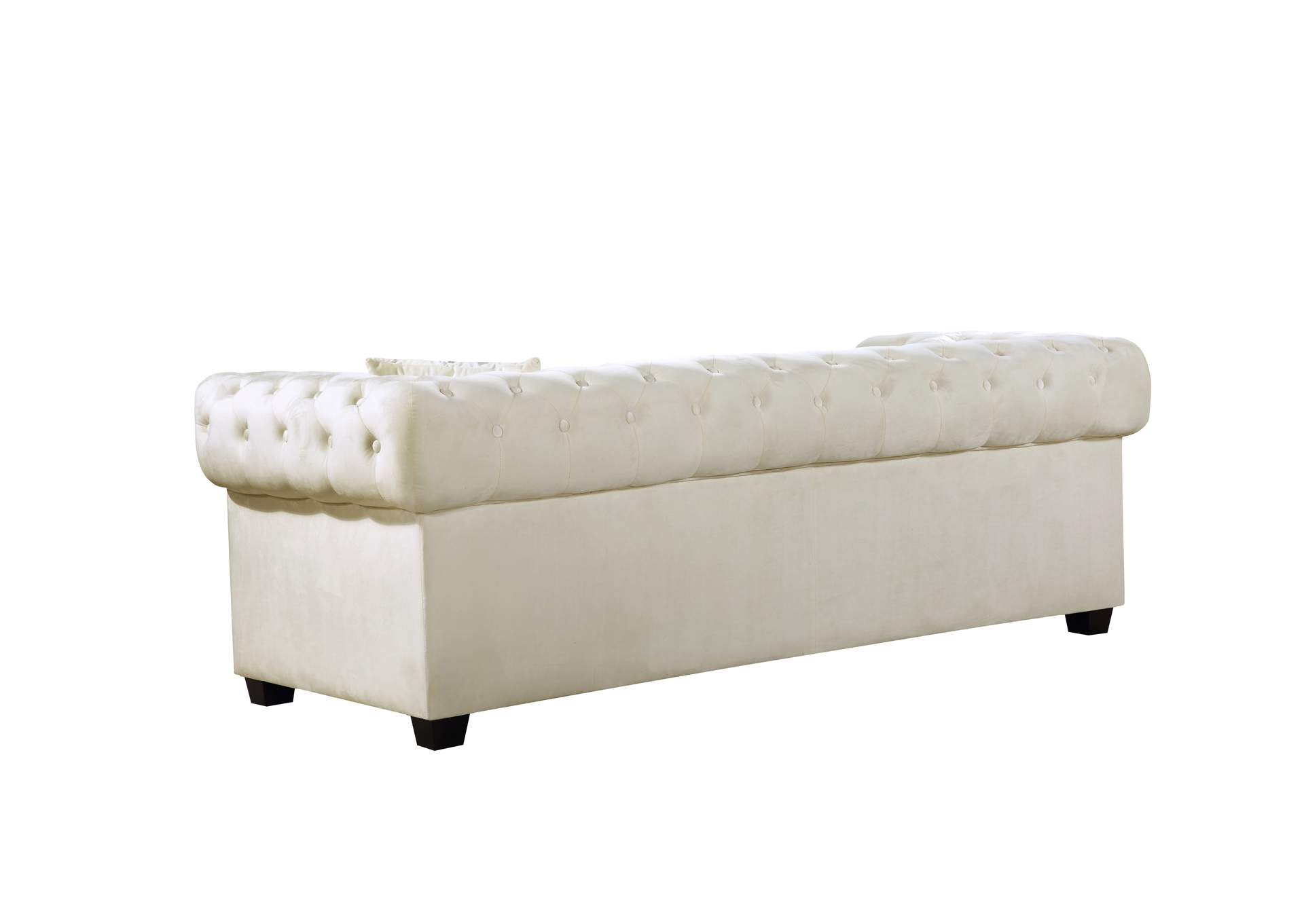 Bowery Cream Velvet Loveseat,Meridian Furniture