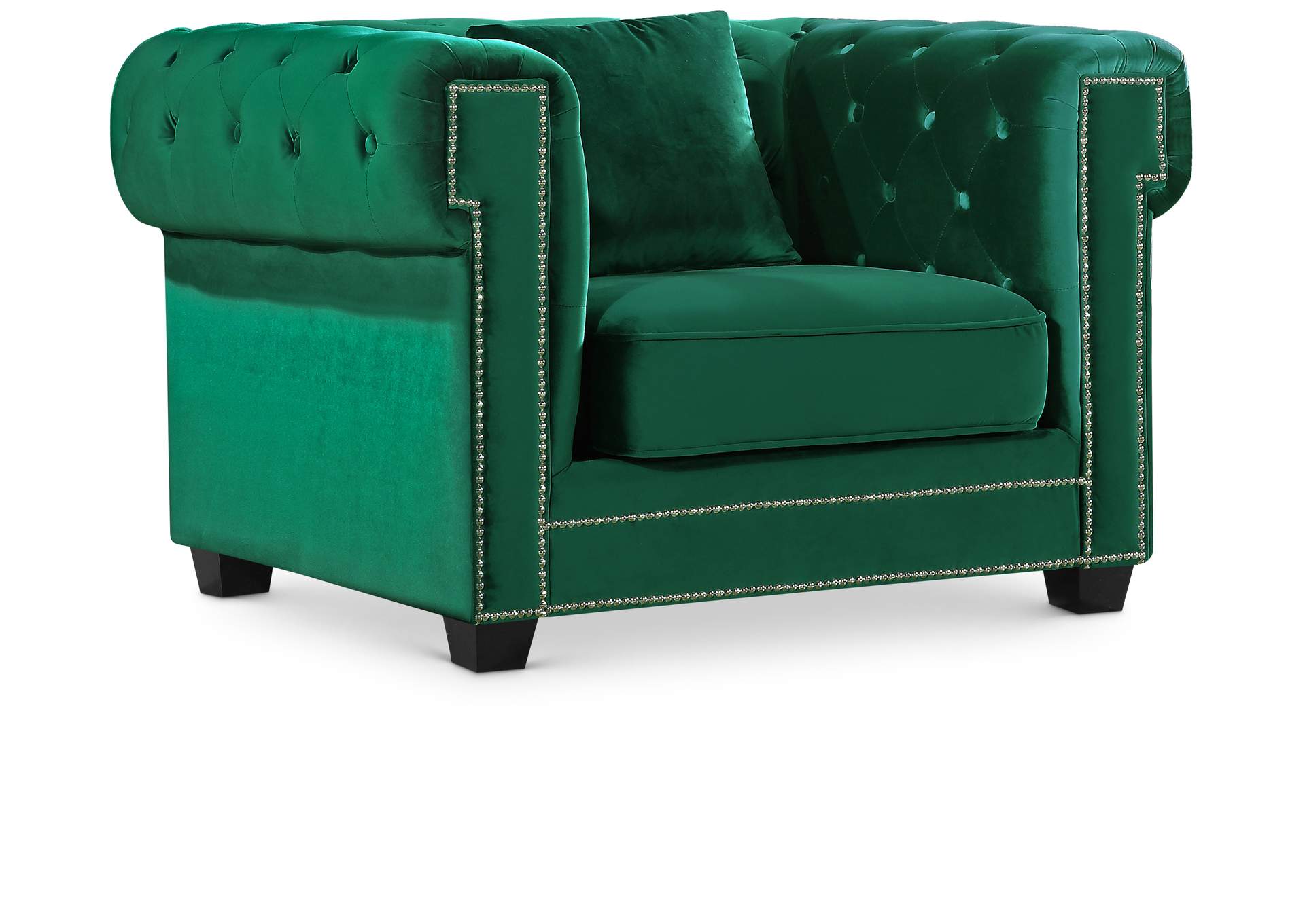 Bowery Green Velvet Chair,Meridian Furniture