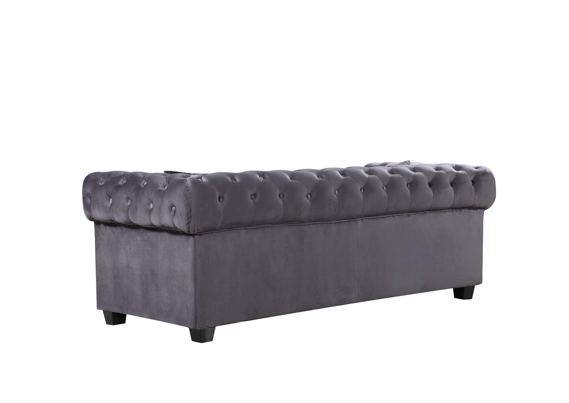 Bowery Grey Velvet Loveseat,Meridian Furniture