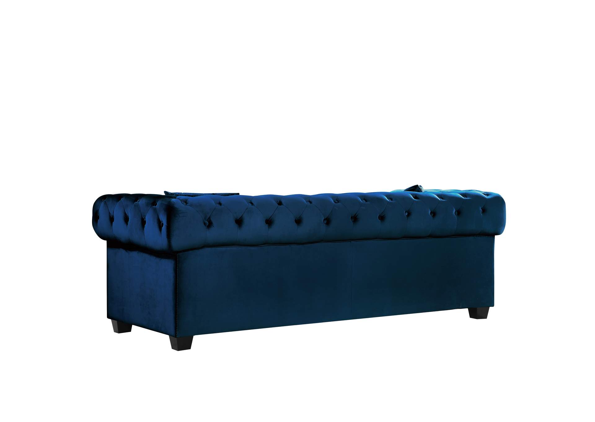 Bowery Navy Velvet Loveseat,Meridian Furniture