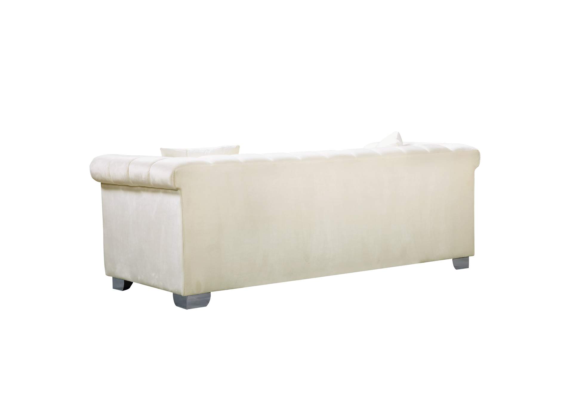 Kayla Cream Velvet Loveseat,Meridian Furniture