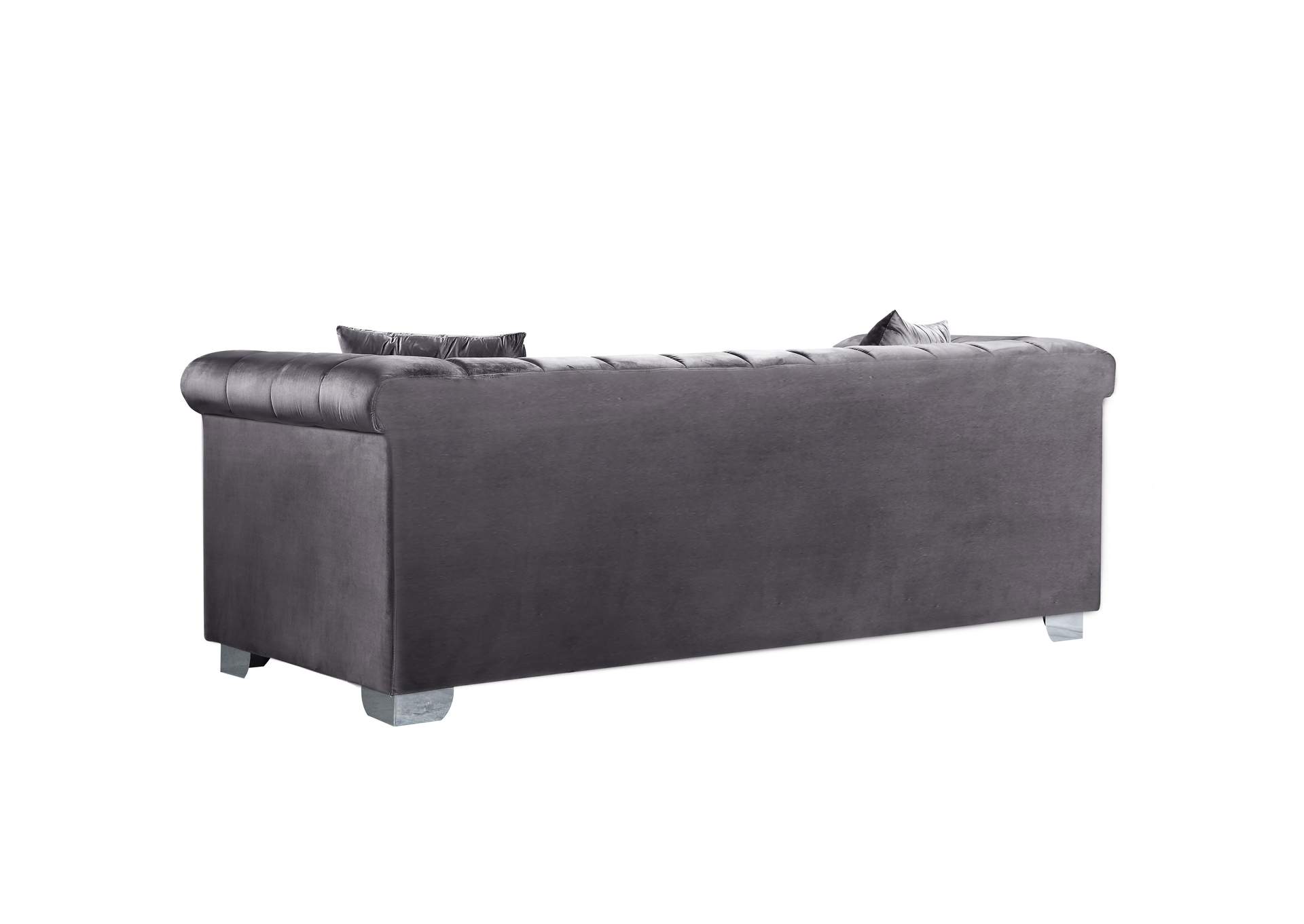 Kayla Grey Velvet Loveseat,Meridian Furniture