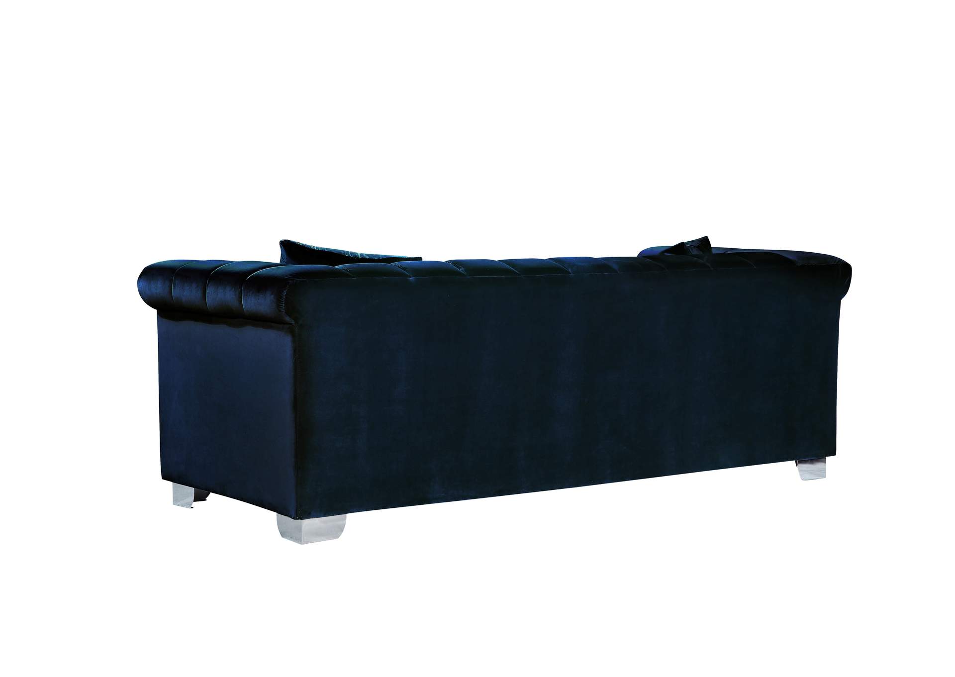 Kayla Navy Velvet Loveseat,Meridian Furniture